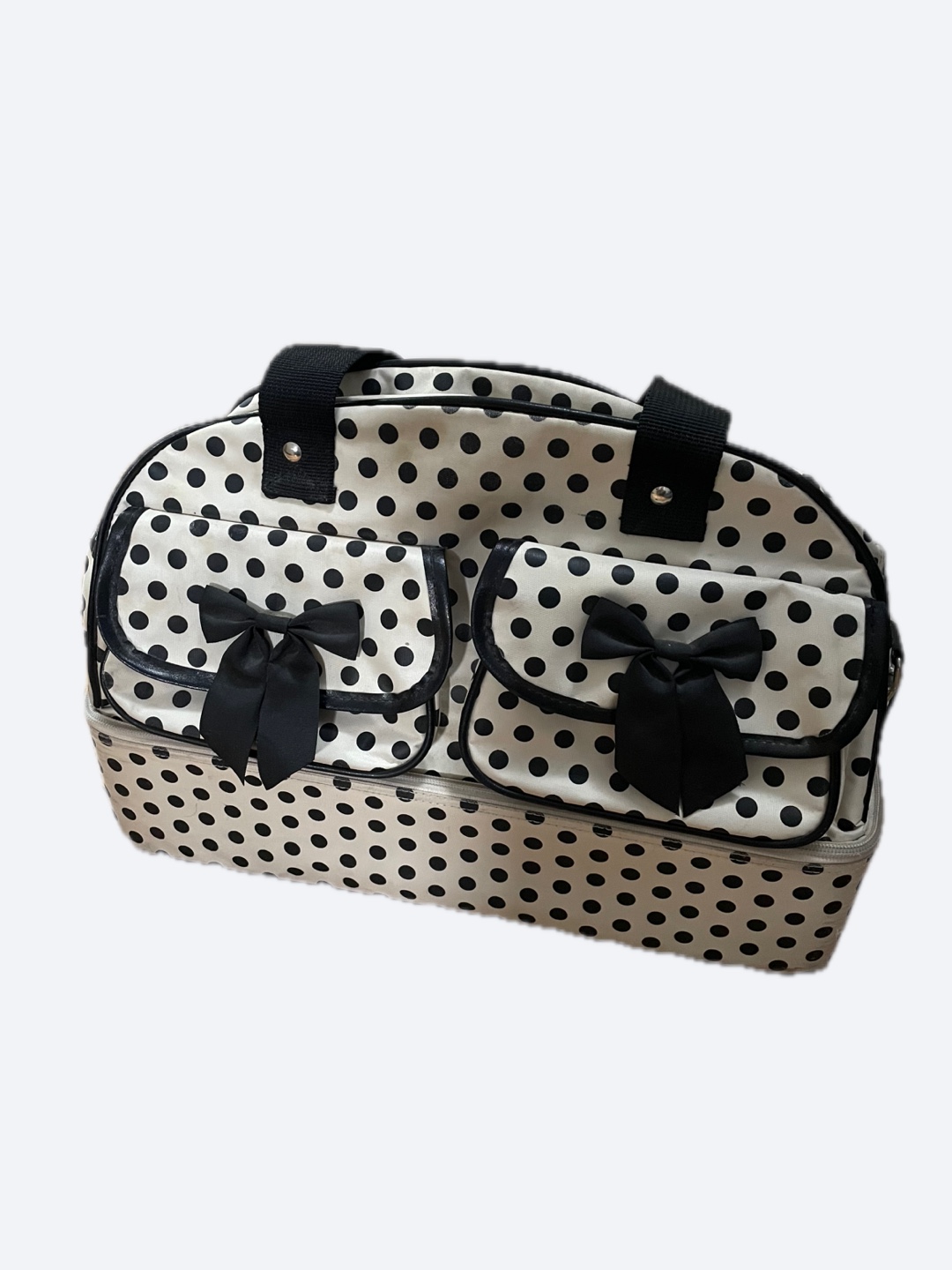 Polka Dot Duffle Bag with Bows - photo 2