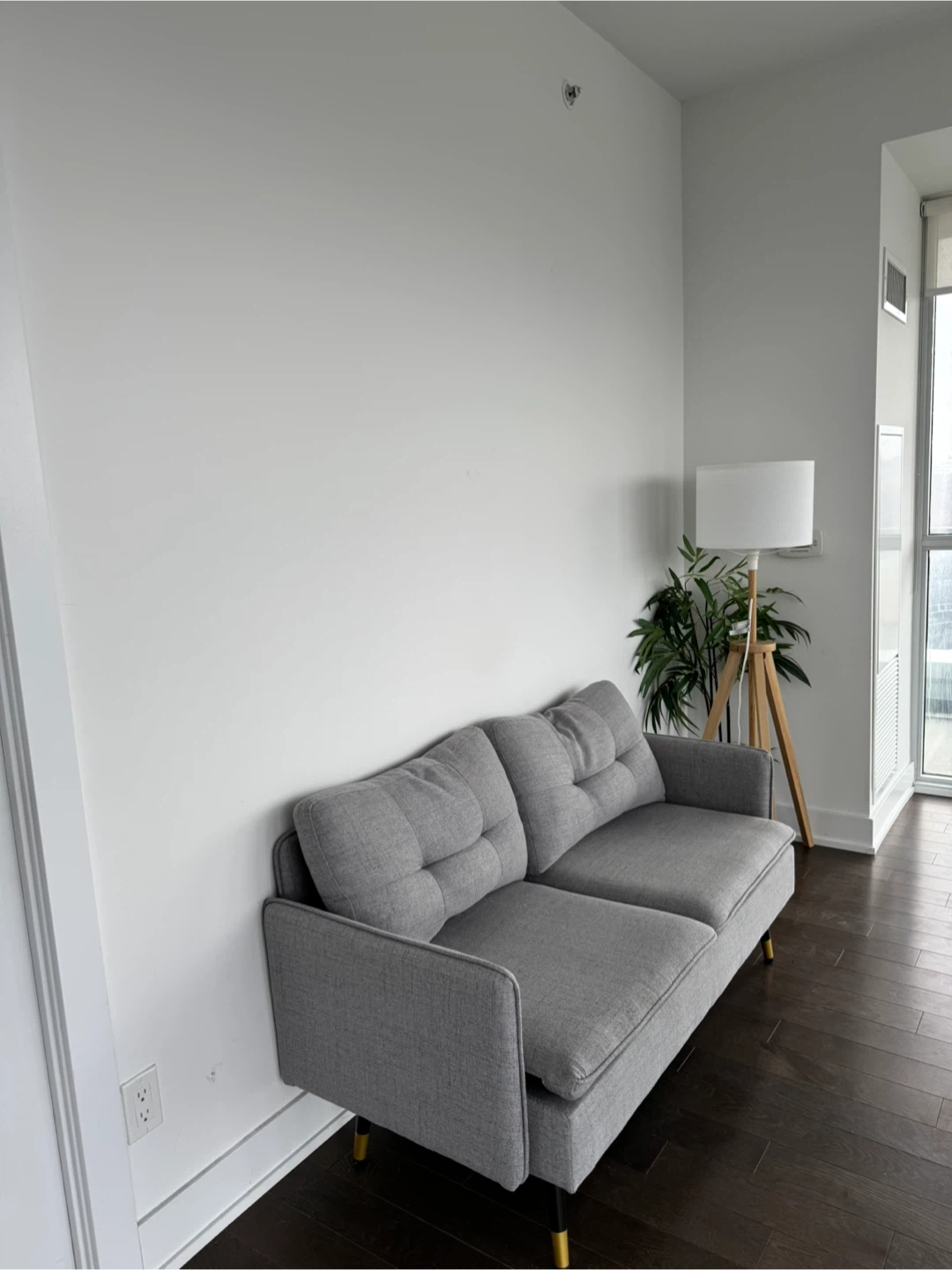 Grey Loveseat Sofa - photo 2