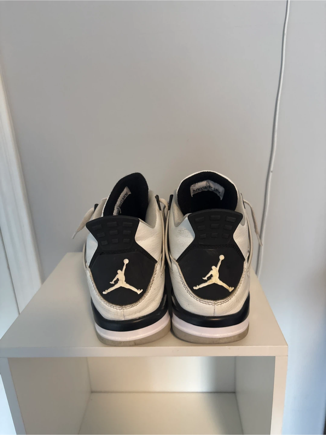 Rep Air Jordan 4 Retro White Black Cement Sneakers - photo 4