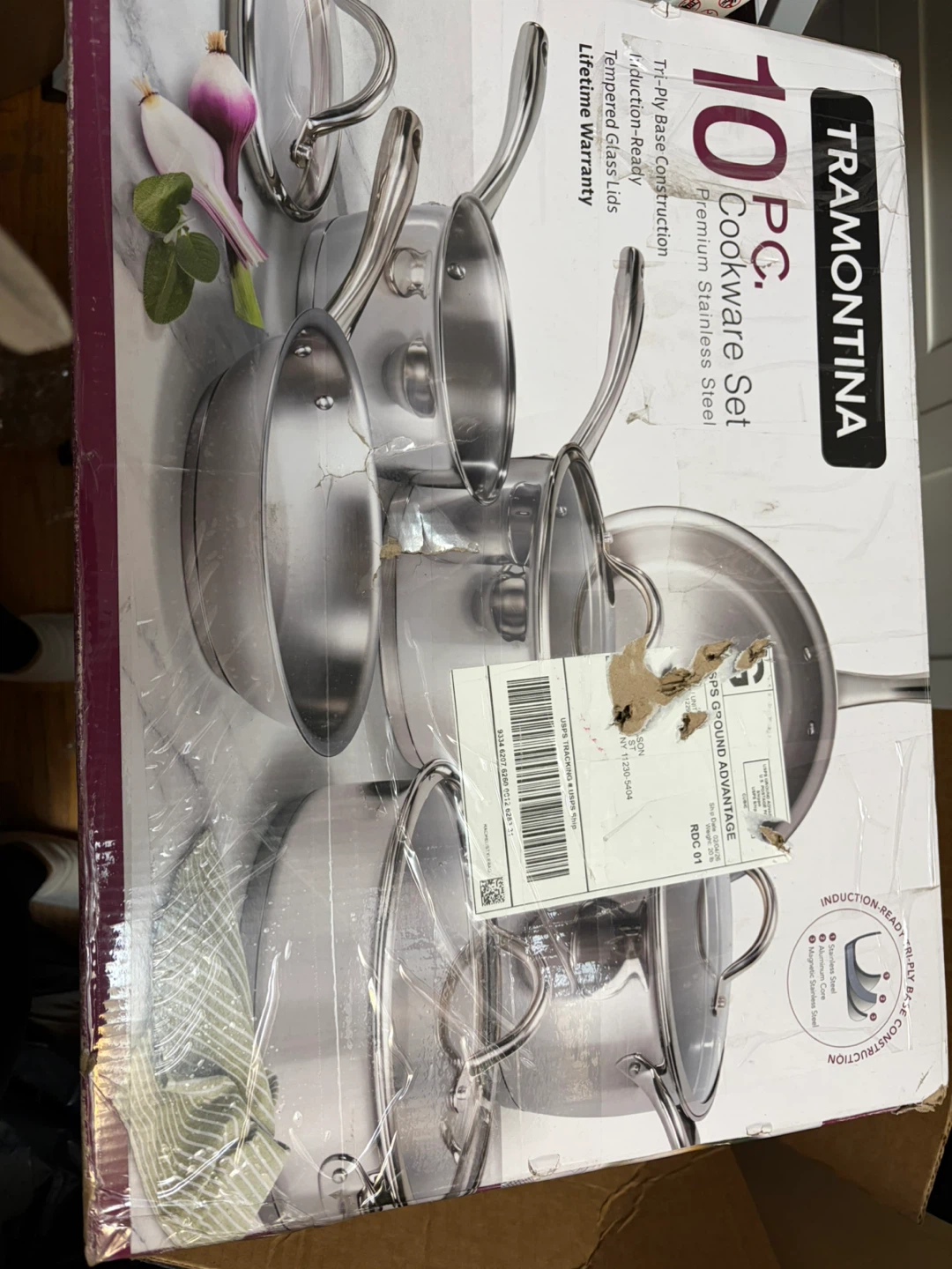 Tramontina 10-Piece Stainless Steel Cookware Set - photo 4