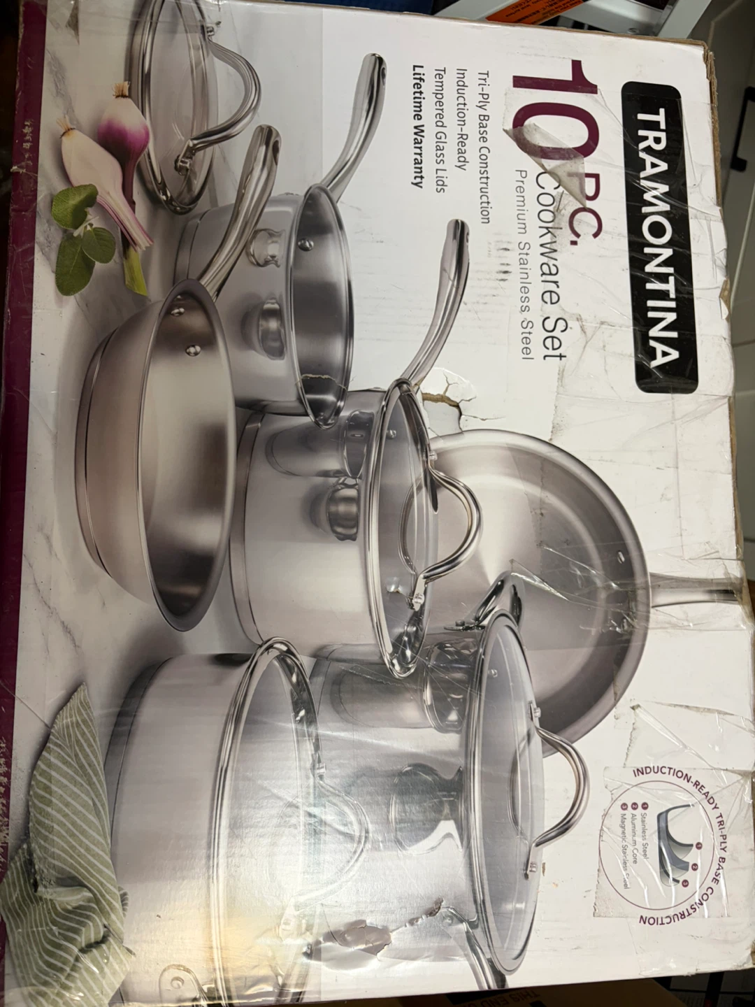 Tramontina 10-Piece Stainless Steel Cookware Set