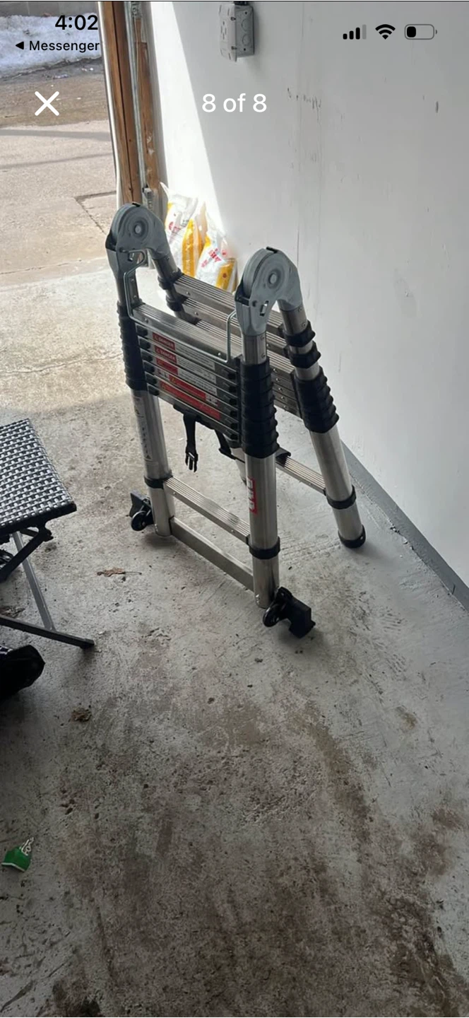 “A” shape telescopes ladder 16.5