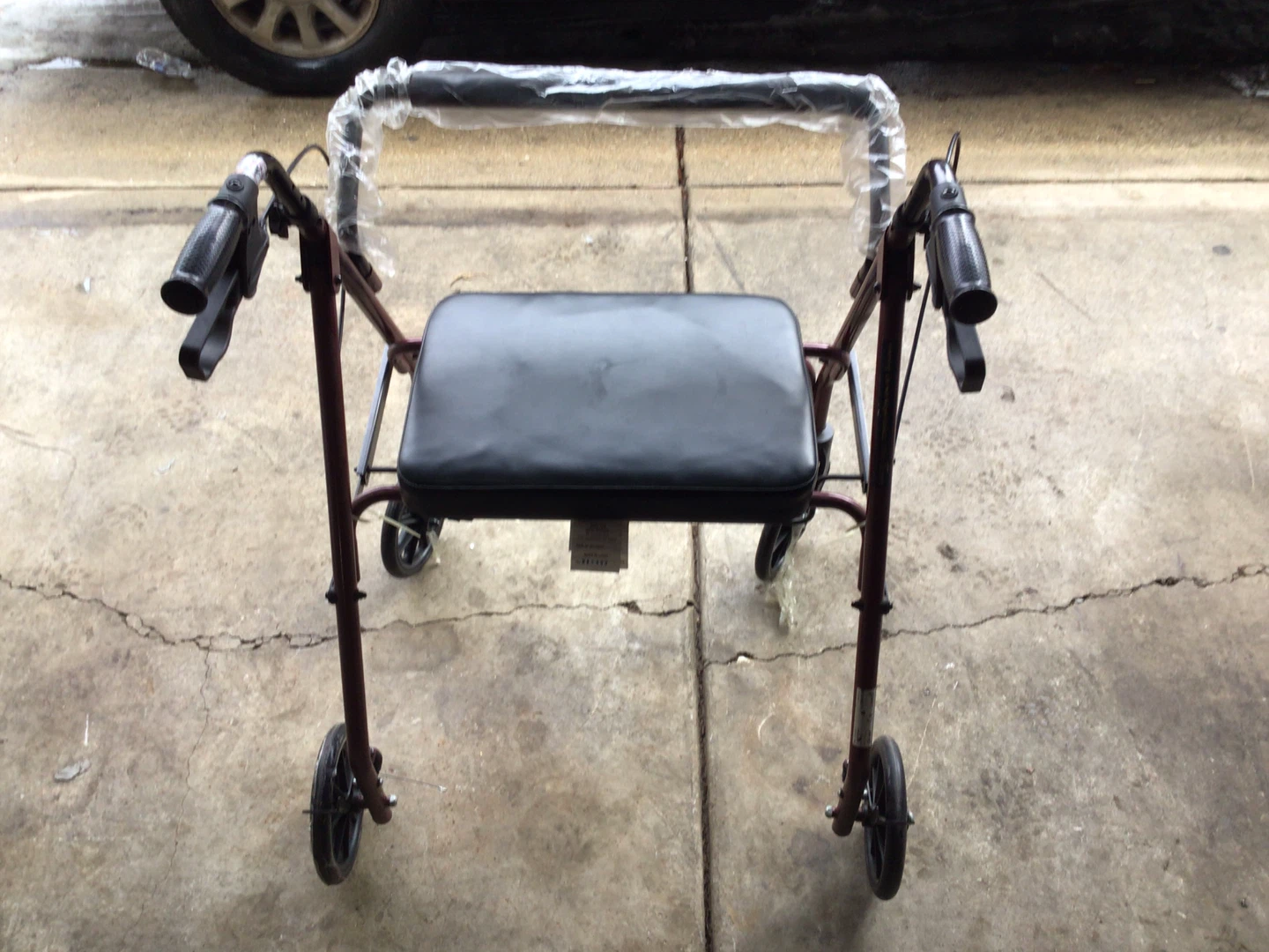 Drive Adult Dual Release Folding Walker w/ 4 Wheels