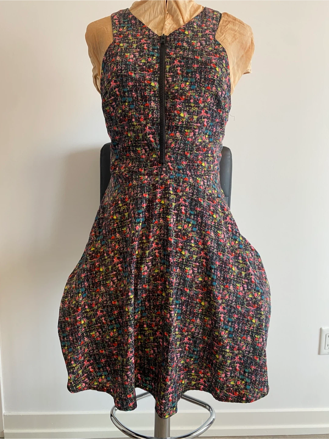 Lush multicoloured dress w/ front zip - photo 2