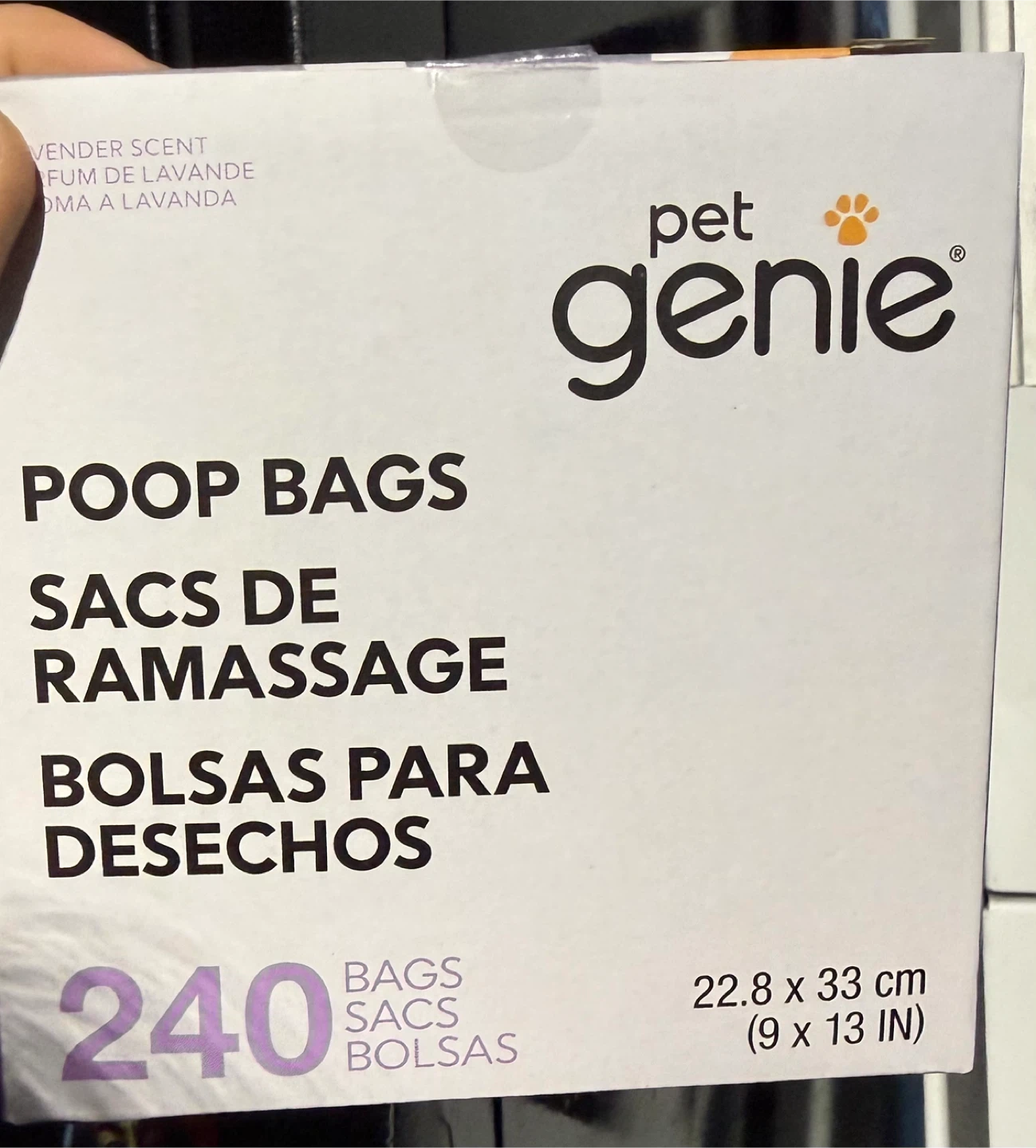 Pet Genie Poop Bags for Dogs, Lavender-scented