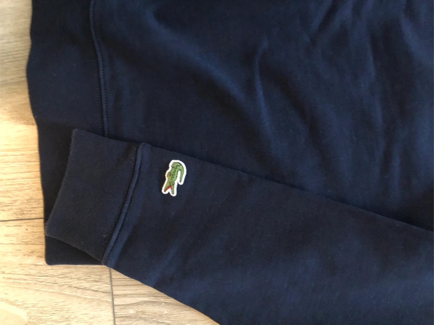 Mens Lacoste Navy Blue Crewneck Sweatshirt with Geometric Logo - photo 4