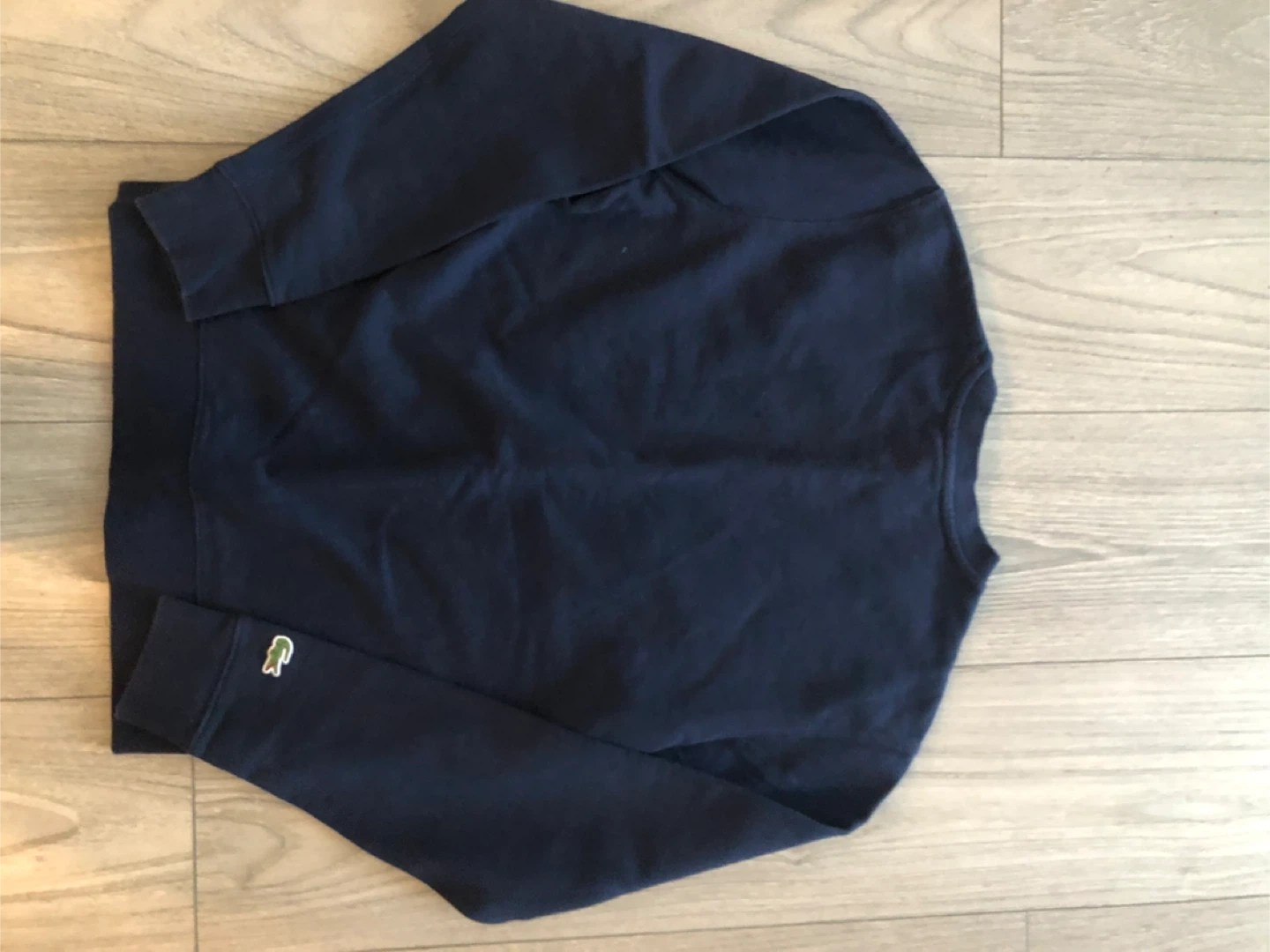 Mens Lacoste Navy Blue Crewneck Sweatshirt with Geometric Logo - photo 5