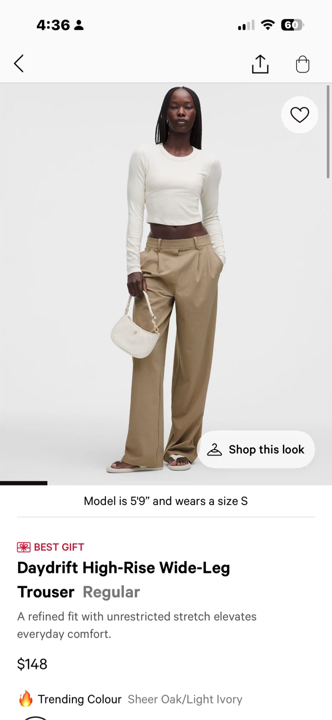 Lululemon Daydrift High-Rise Wide-Leg Trouser