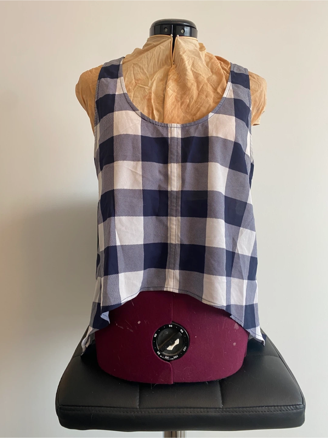 BB Dakota buffalo check sleeveless top
