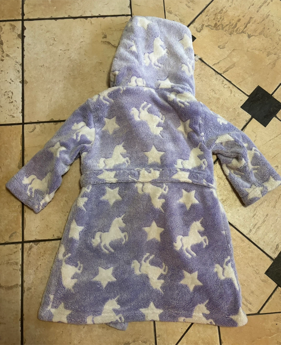 Kids Unicorn Robe - Purple/White - photo 2