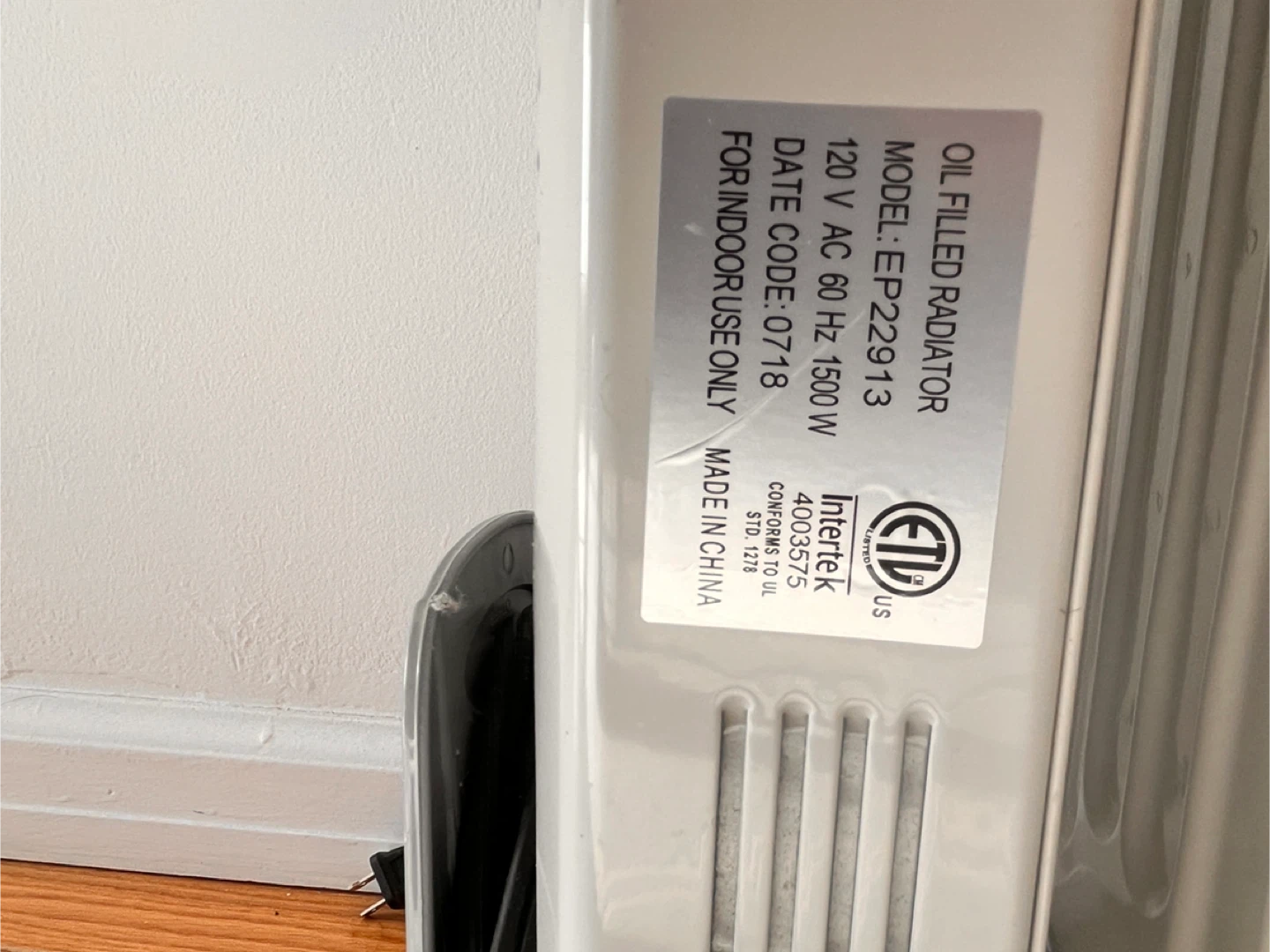 Costway Oil Filled Radiator Heater - photo 2