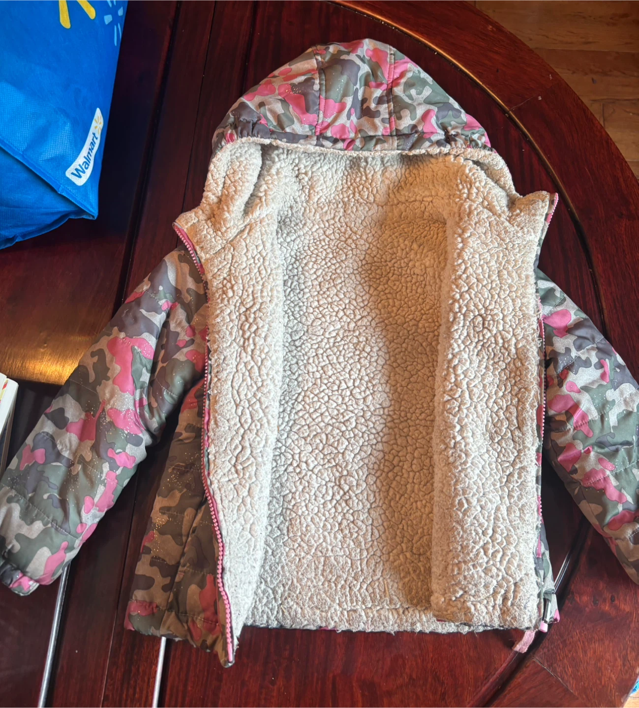 Kids Camo Puffer Jacket with Sherpa Lining - photo 4