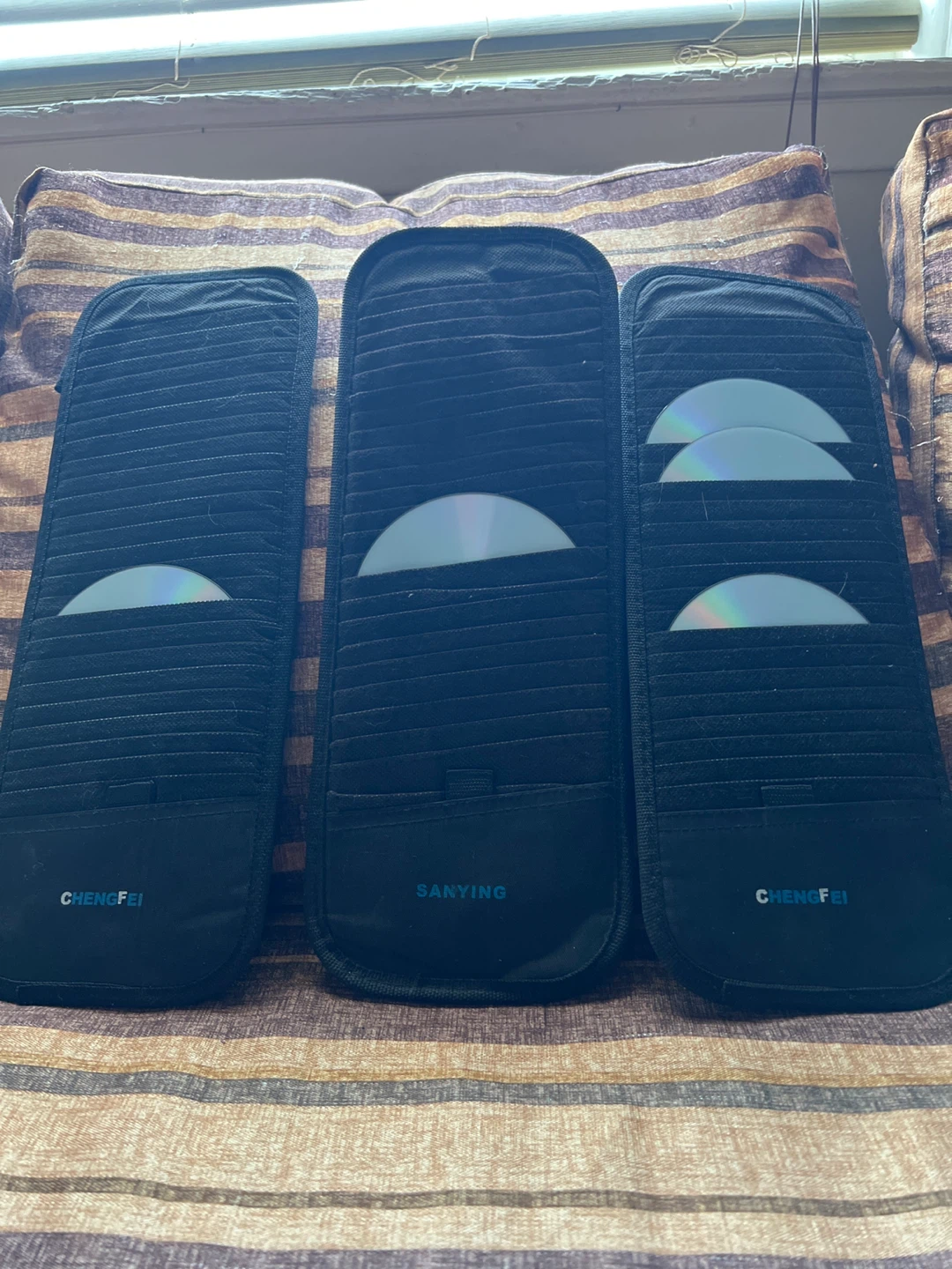 Set of 3 Black CD/DVD Storage Sleeves