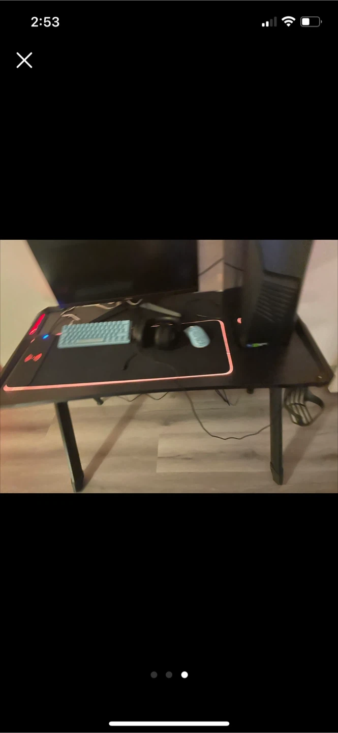 Gaming Desk with RGB Lighting - photo 2