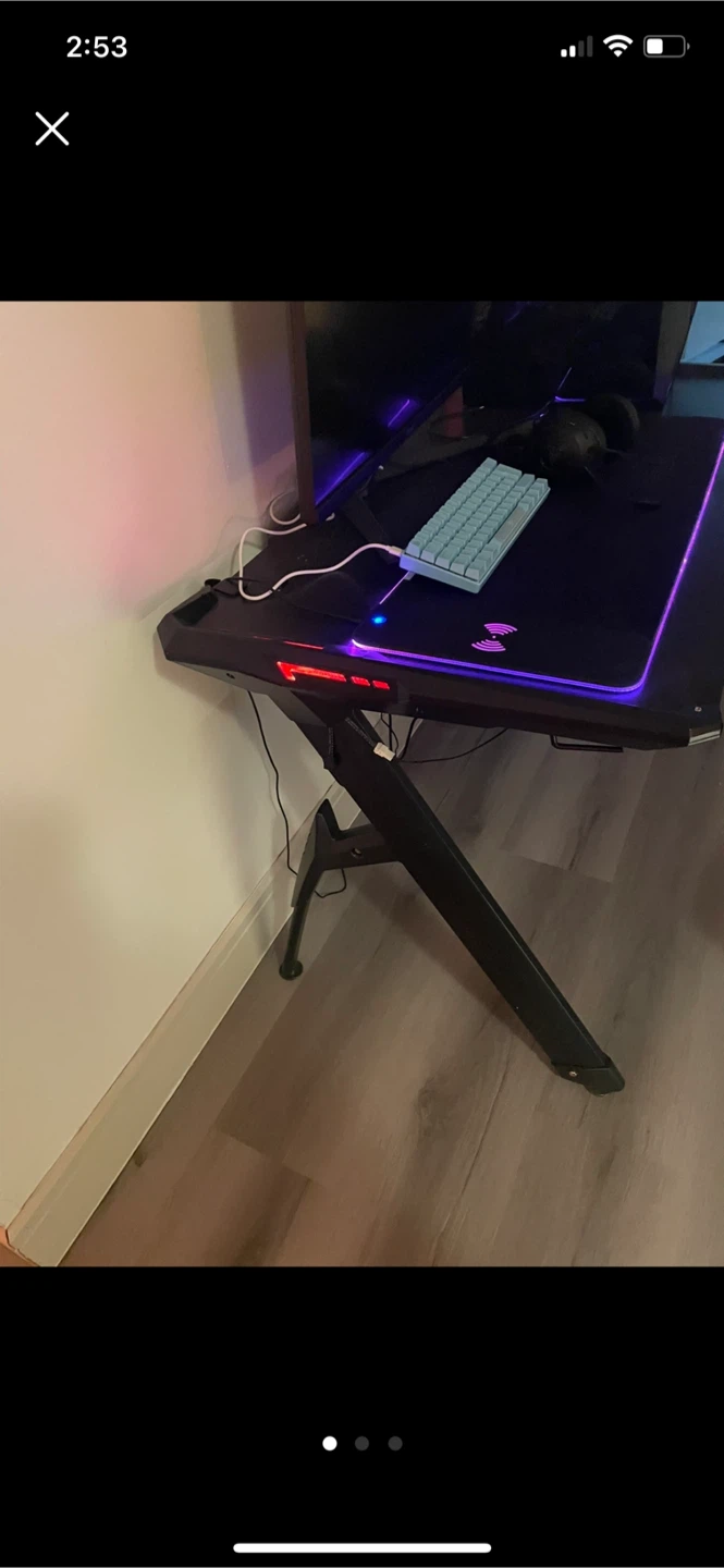 Gaming Desk with RGB Lighting