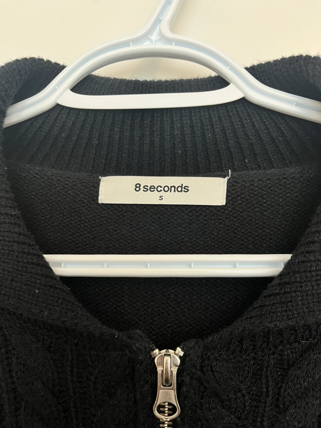 8 Seconds Black Cable Knit Zip-Up Sweater - photo 3