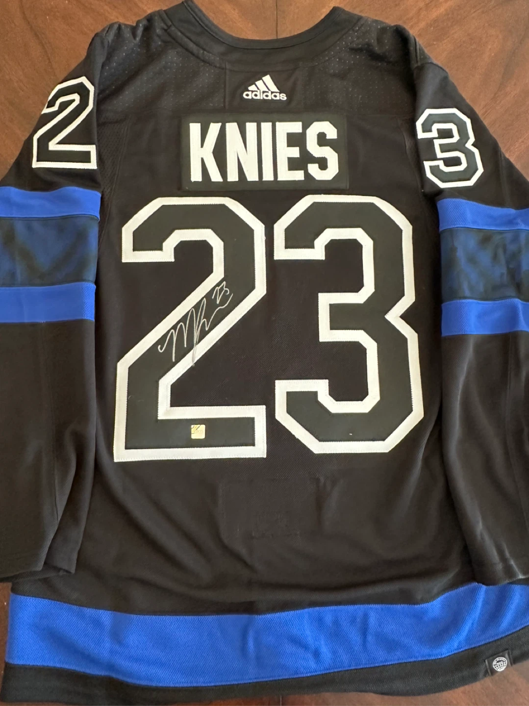Autographed Adidas Toronto Maple Leafs Knies