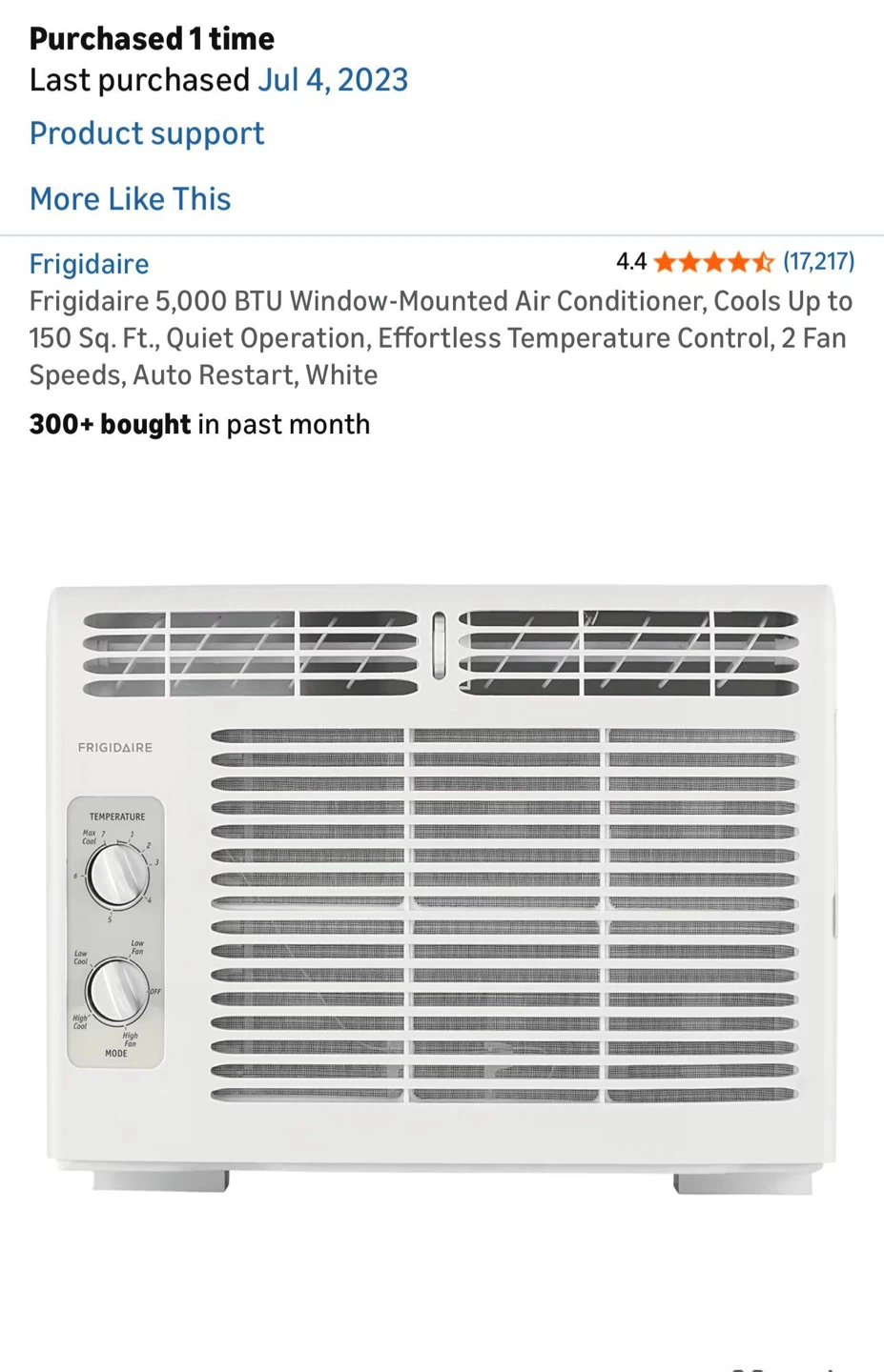 Frigidaire 5,000 BTU Window Air Conditioner - White