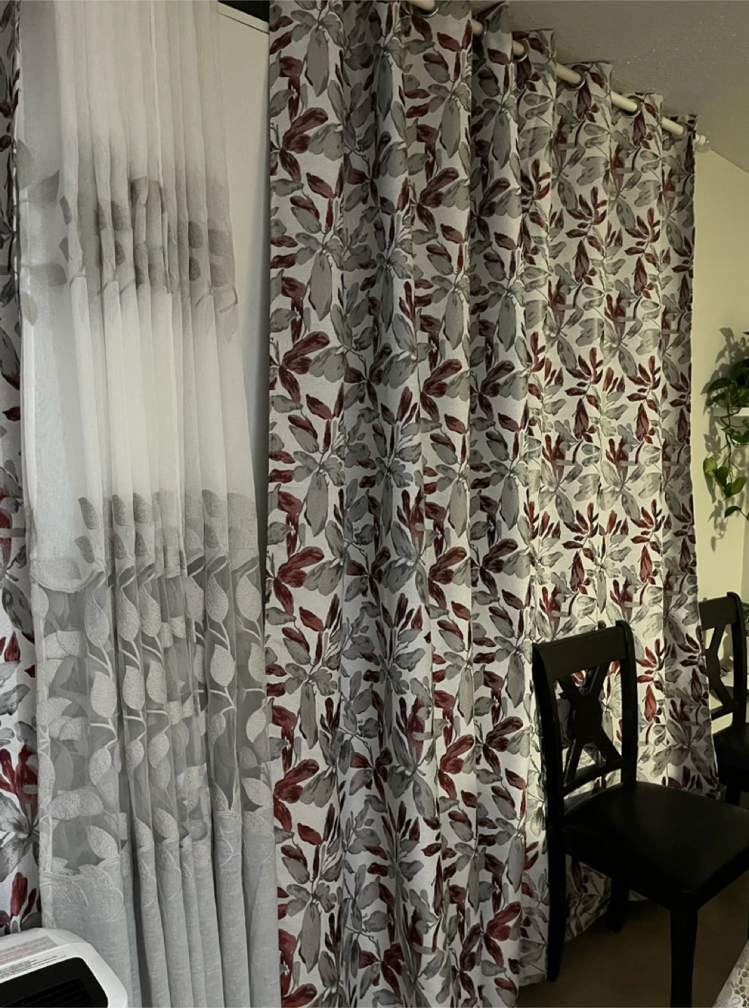 Set of Panel Floral Curtains/Drapes 5 pcs- Gently Used