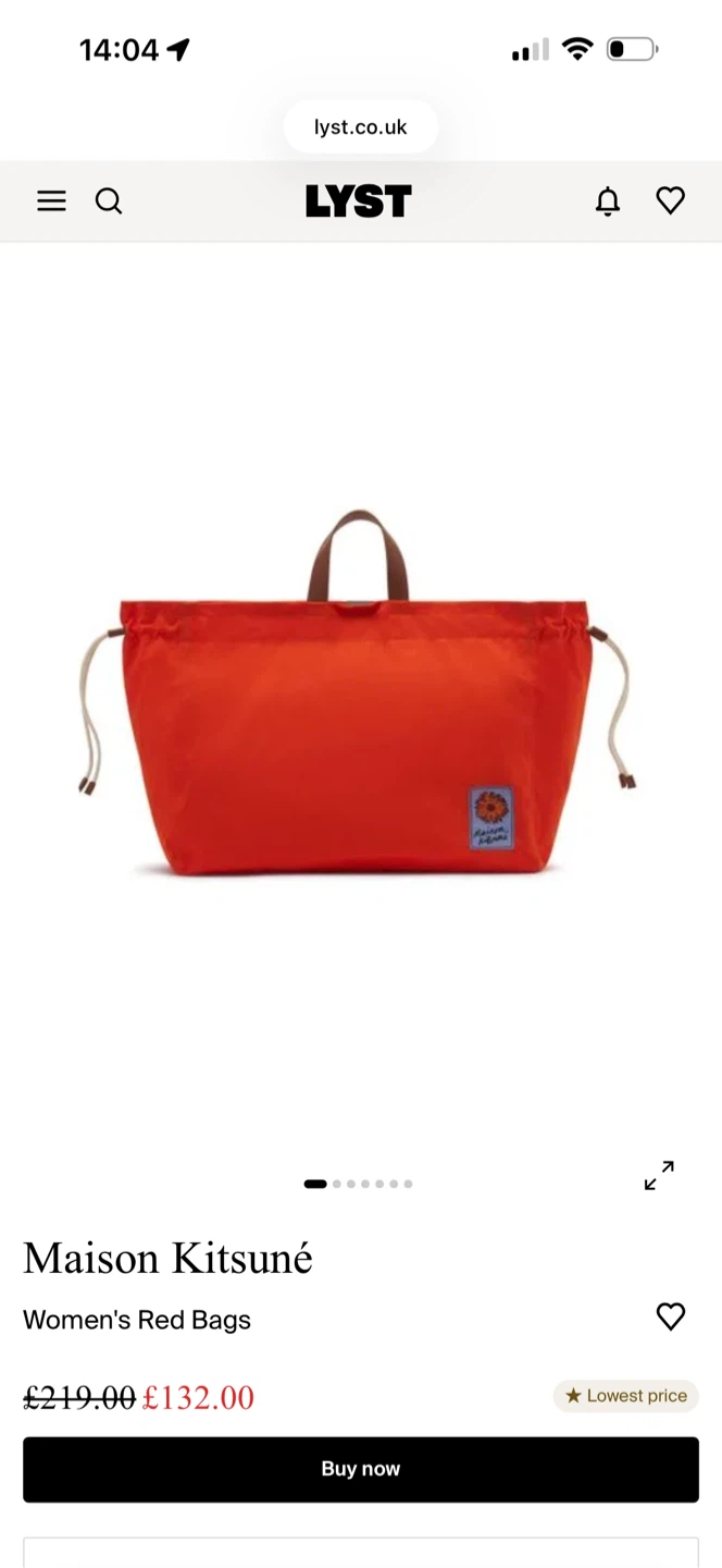 Maison Kitsuné Orange Tote Bag with Pouch - photo 4