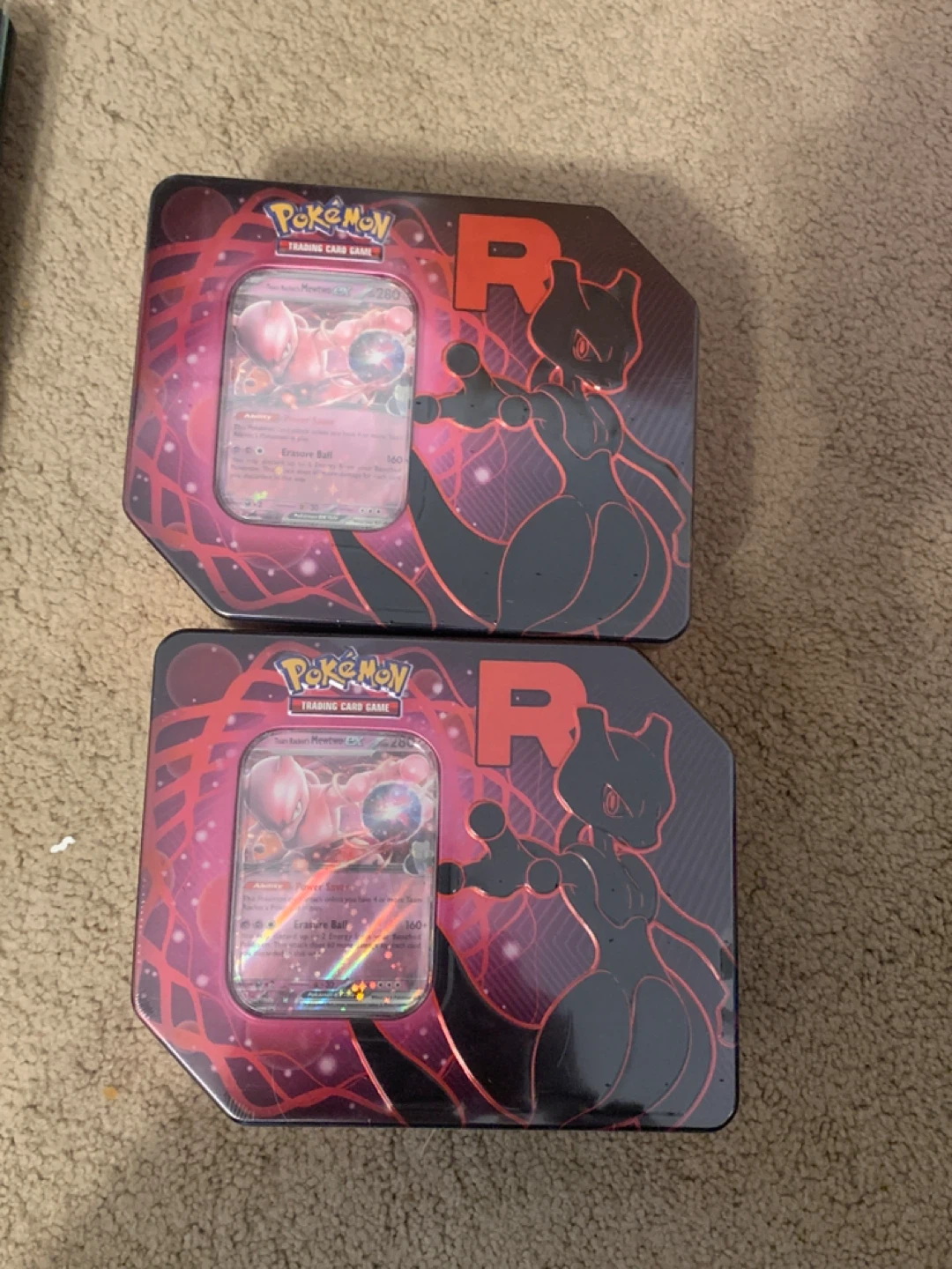 Pokémon team rocket mewtwo tins