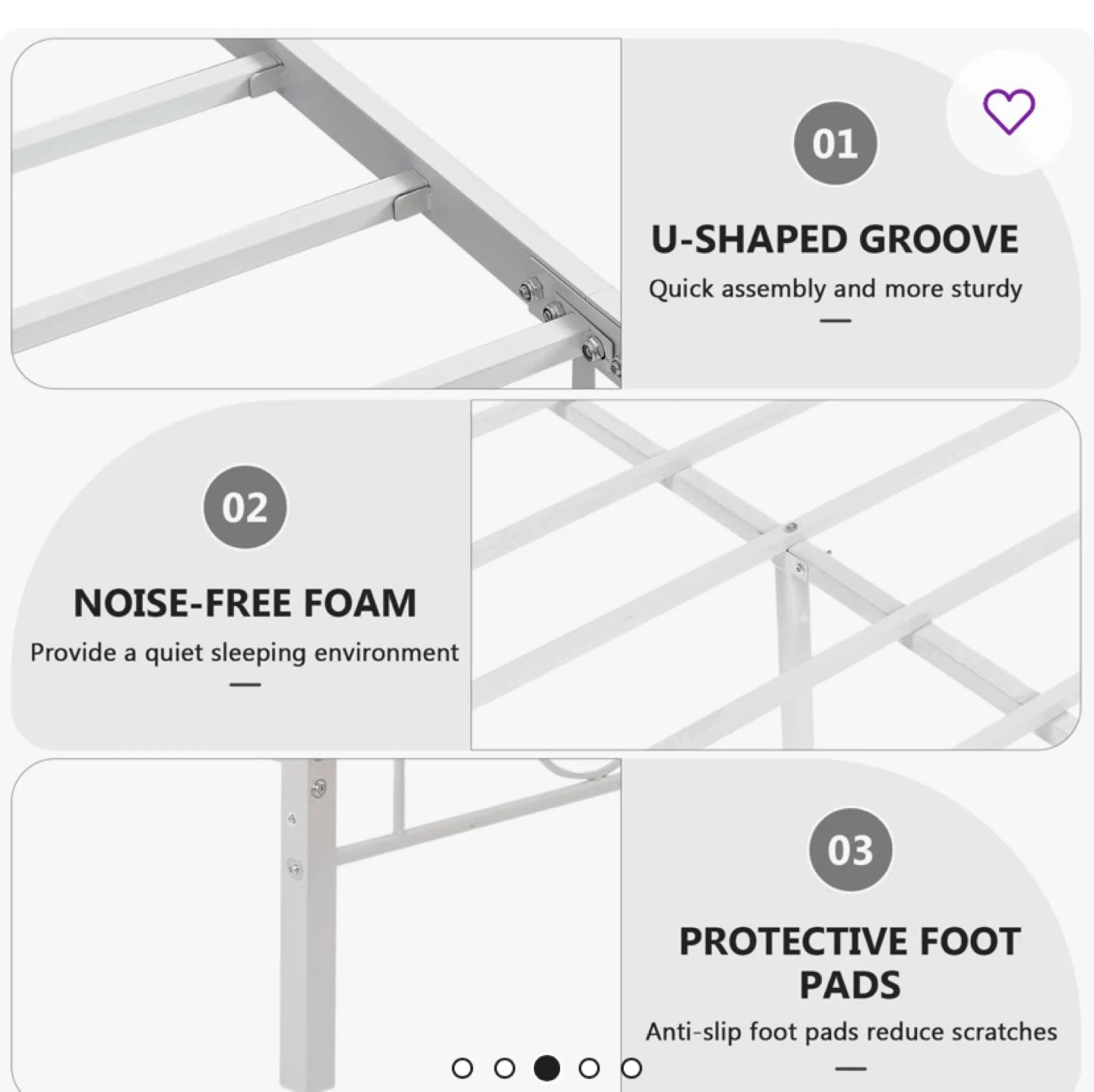 Full Size Metal Bed Frame - Parisian Style - photo 3