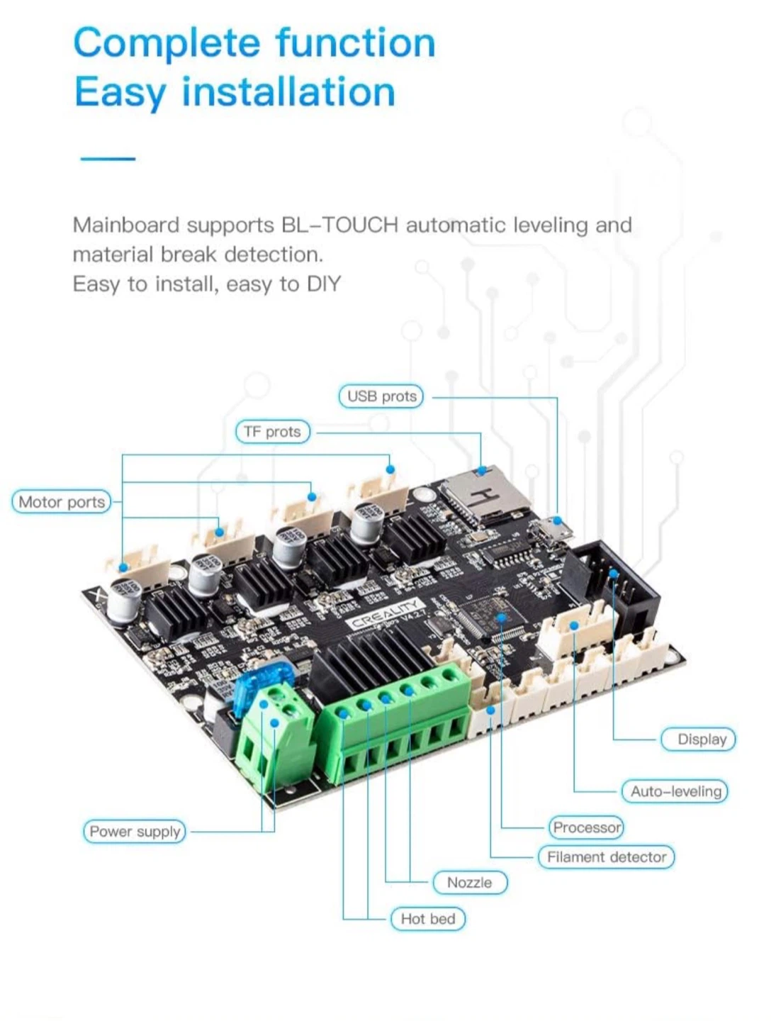 Creality V4.2.7 Silent Motherboard for Ender 3 Series - photo 5