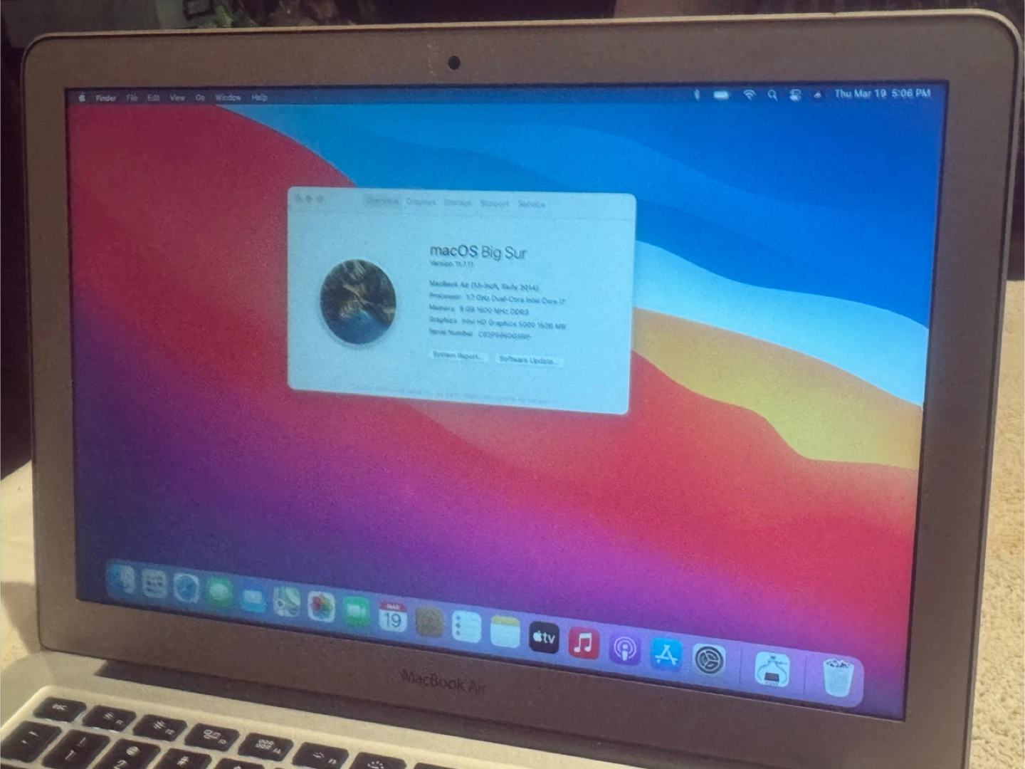 MacBook Air 13 2014 1.7 GHz I7 8GB - photo 2