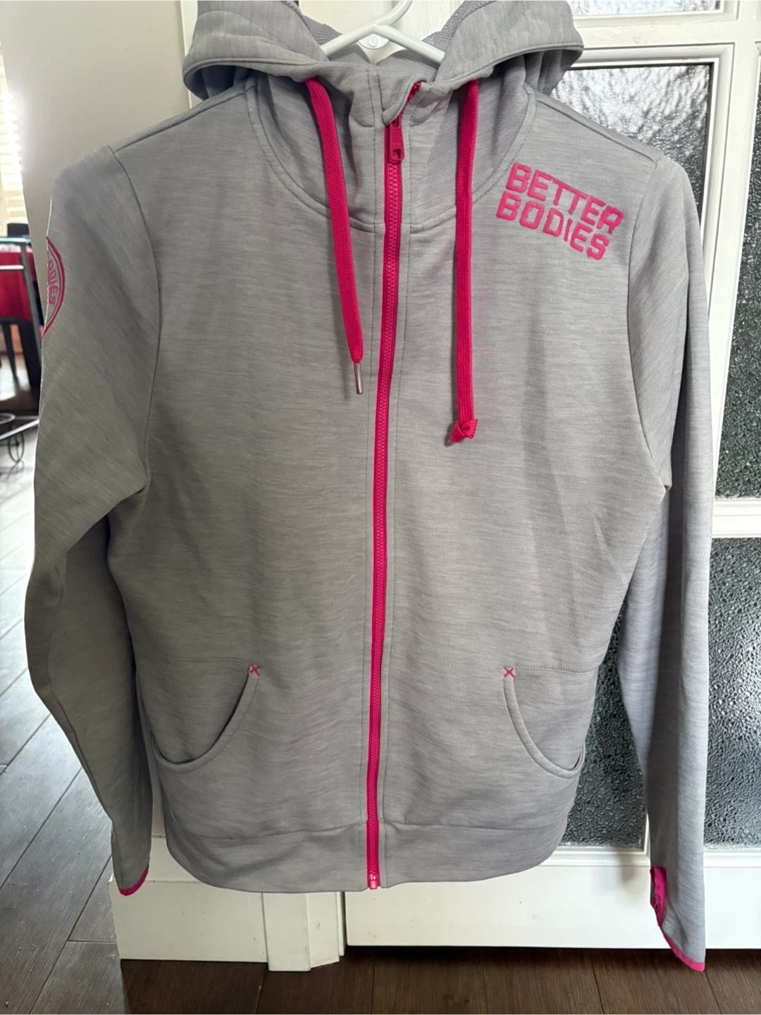 Better Bodies Grey Full Zip Hoodie Size S