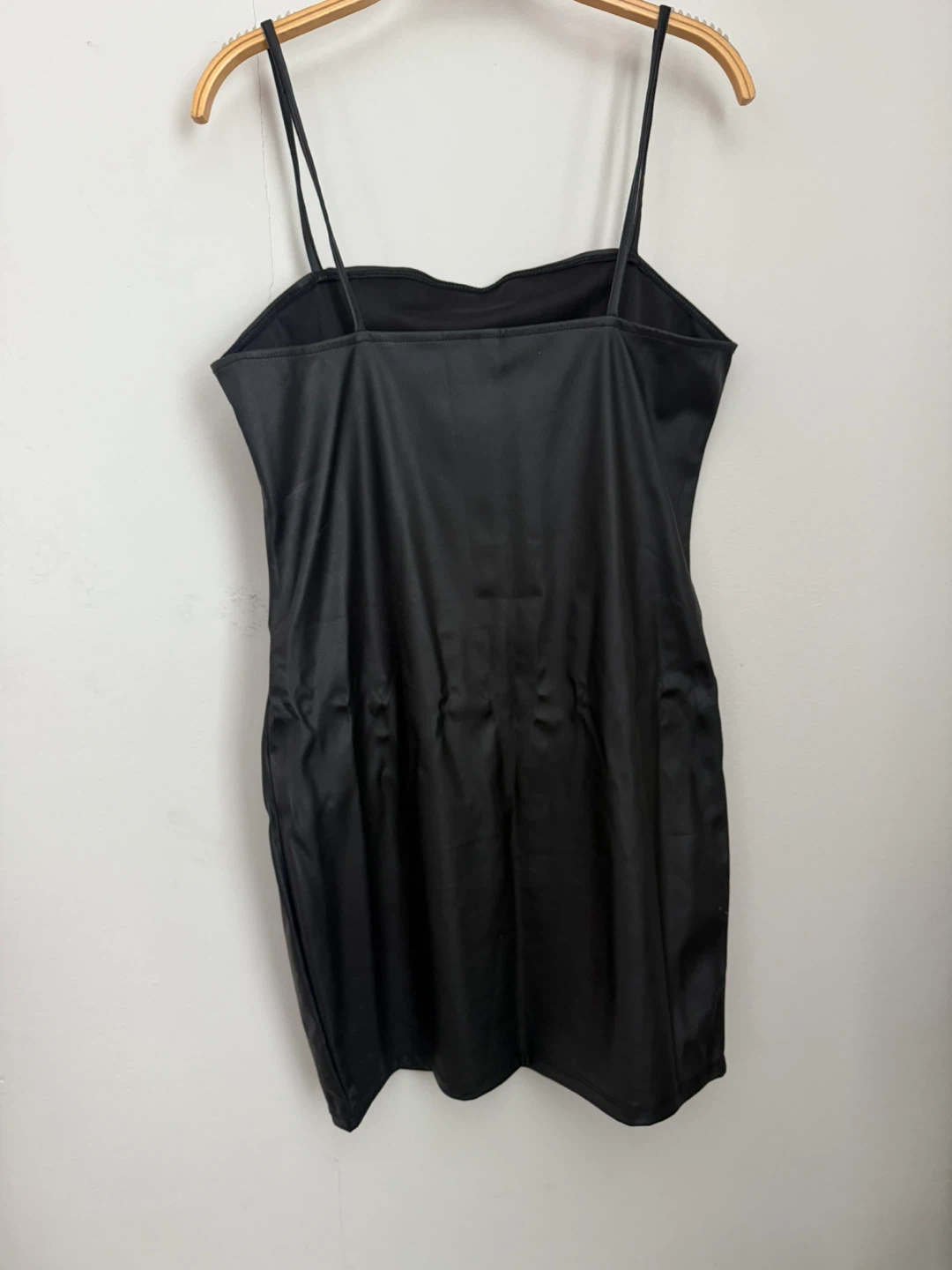Black Faux Leather Mini Dress