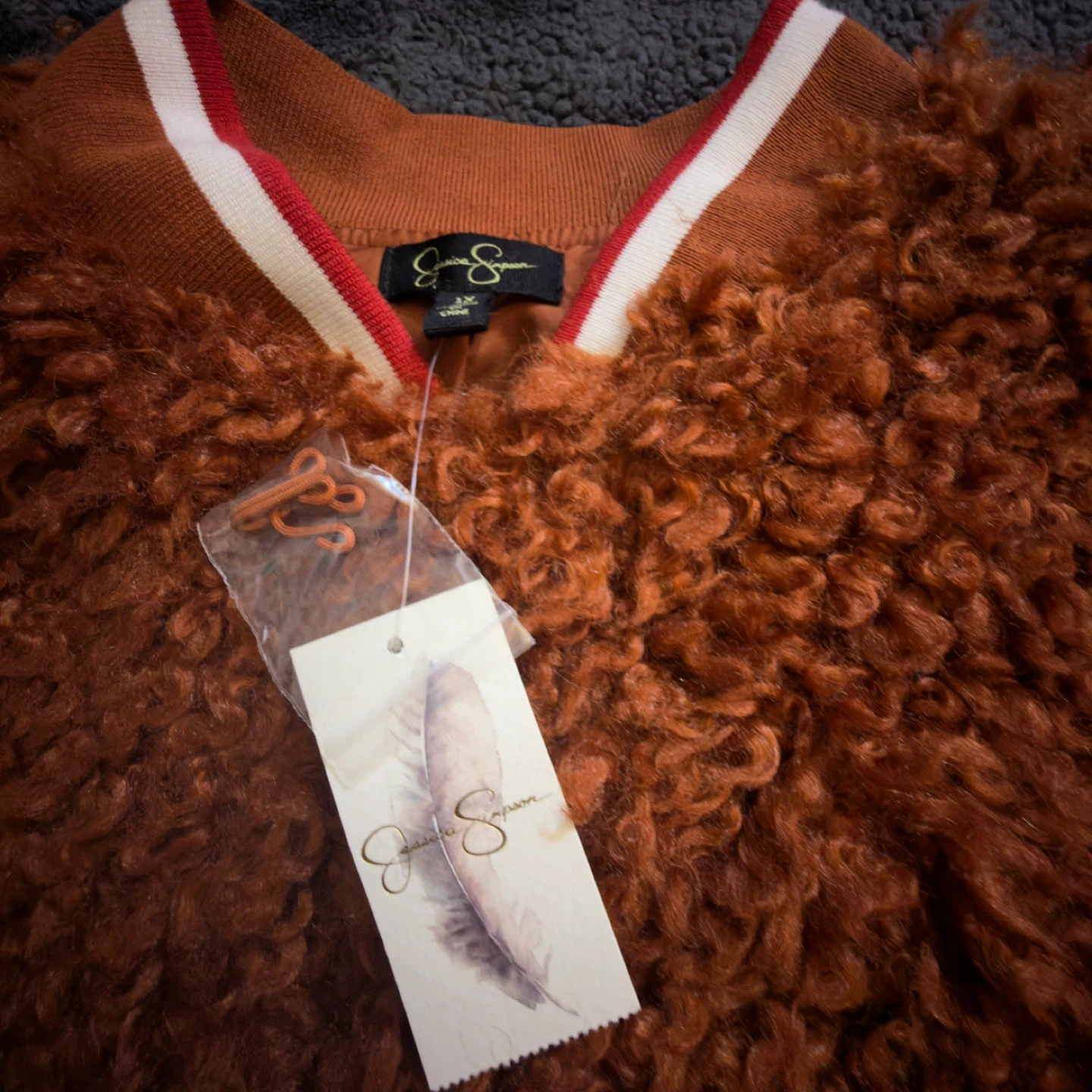 Jessica Simpson Fuzzy Bomber Jacket - photo 4