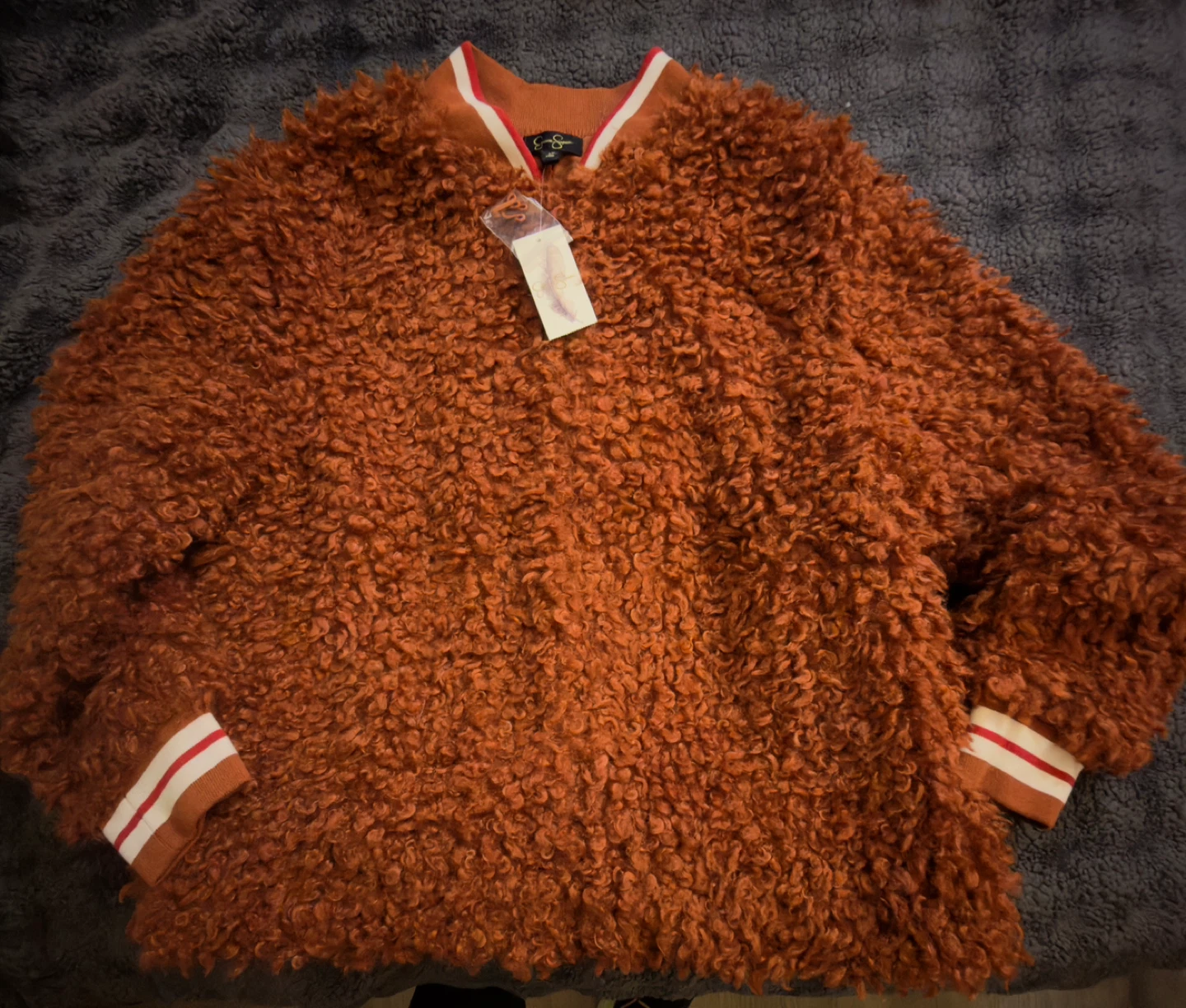 Jessica Simpson Fuzzy Bomber Jacket - photo 2