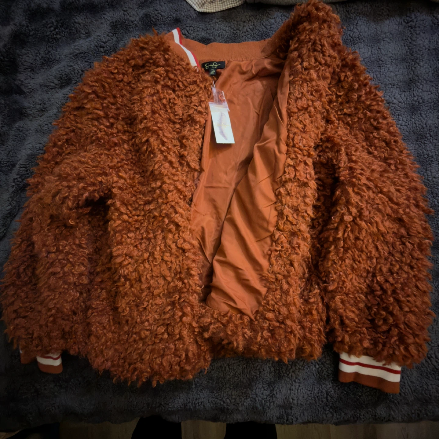 Jessica Simpson Fuzzy Bomber Jacket - photo 3