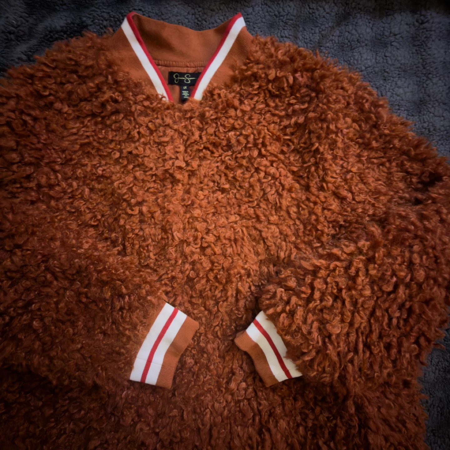 Jessica Simpson Fuzzy Bomber Jacket - photo 5