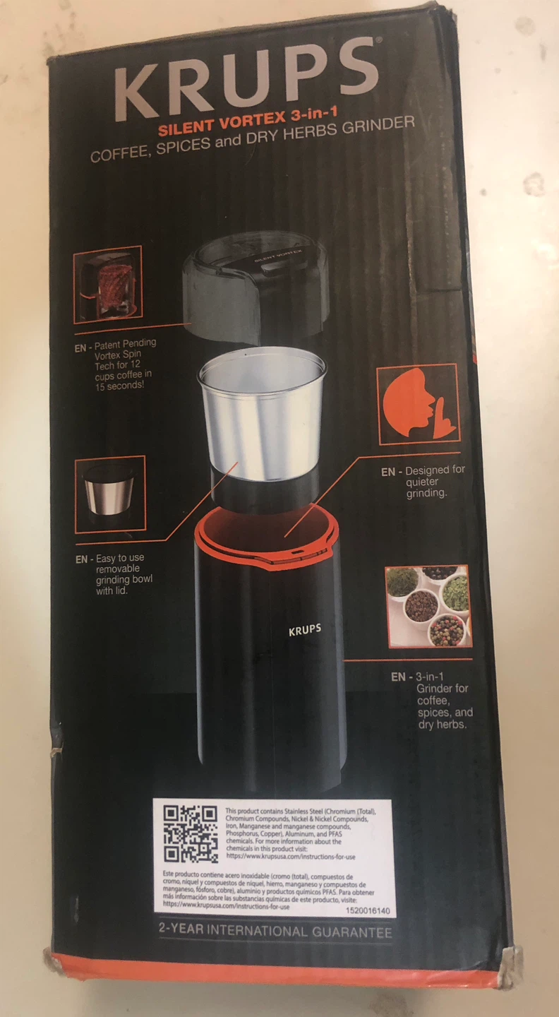 BNIB Kurups 3 in 1 Vortex Coffee Grinder NEW