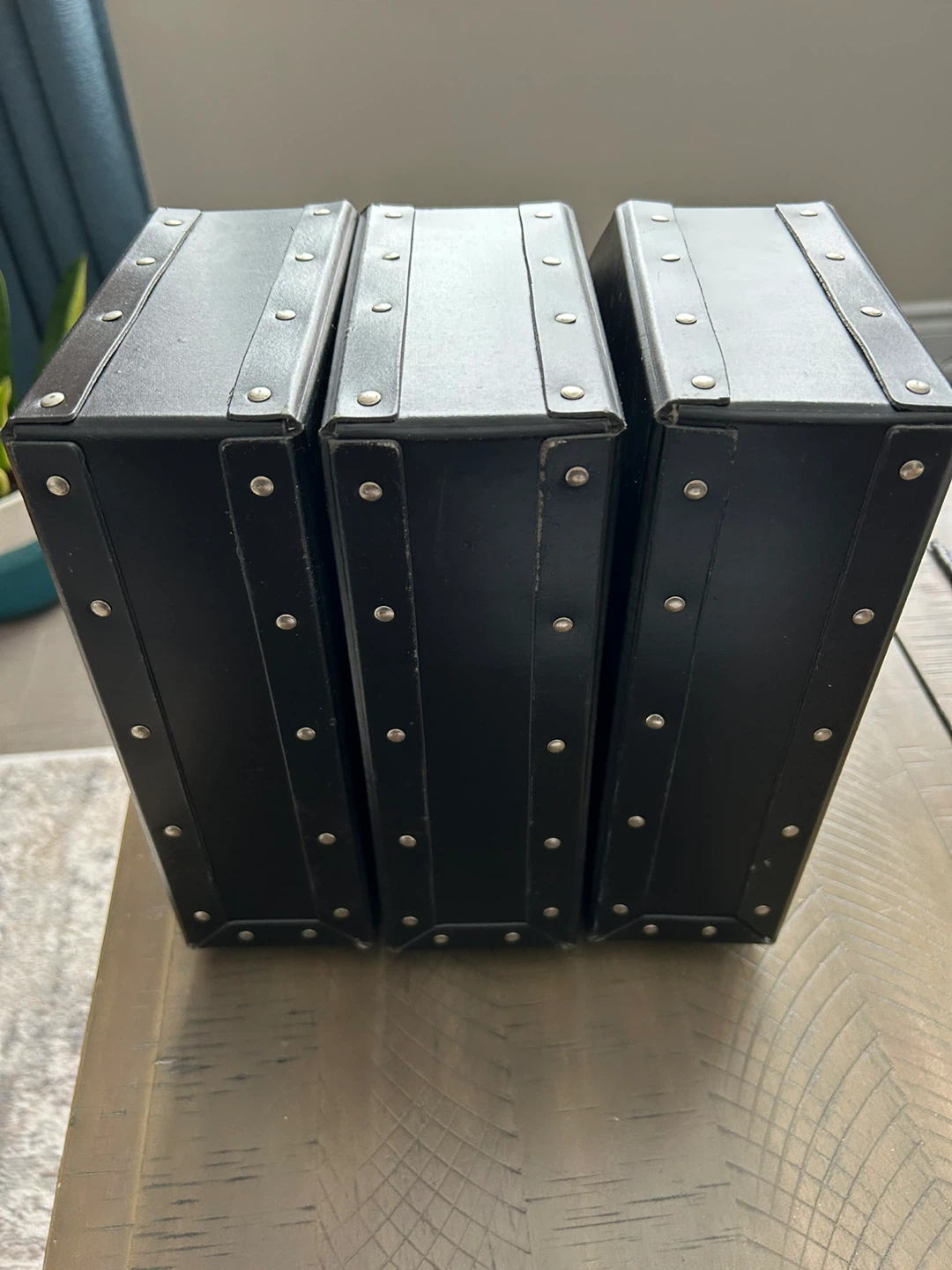 Black Magazine/Document File Holders, Metal Pull Tabs, Set of 3) - photo 5