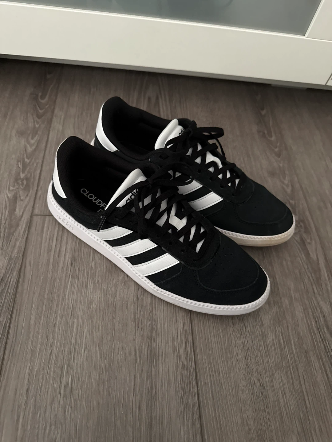 Adidas Cloudfoam Black White Sneakers