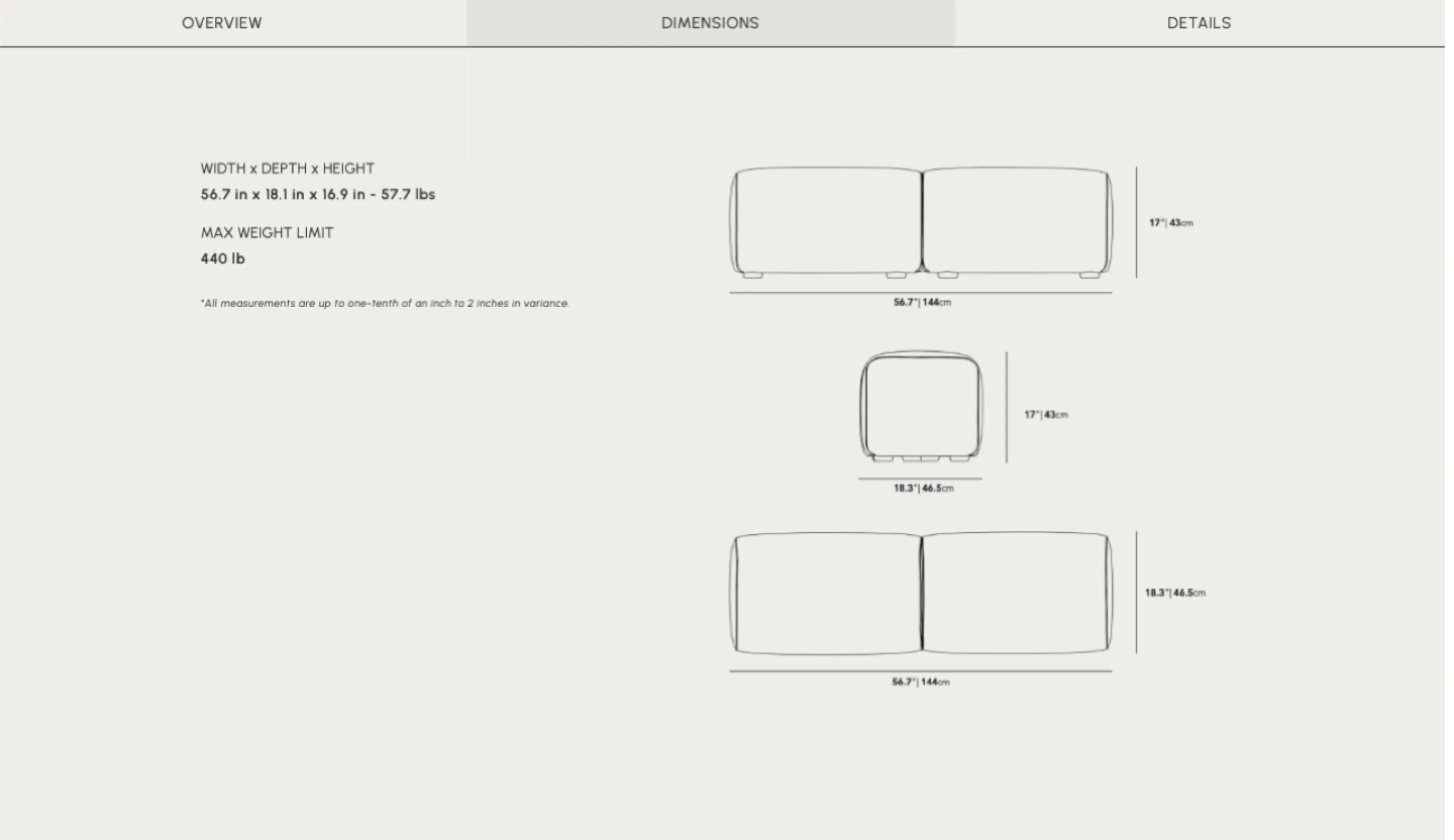 Rove Concept Kaye Bench - Cream - photo 3