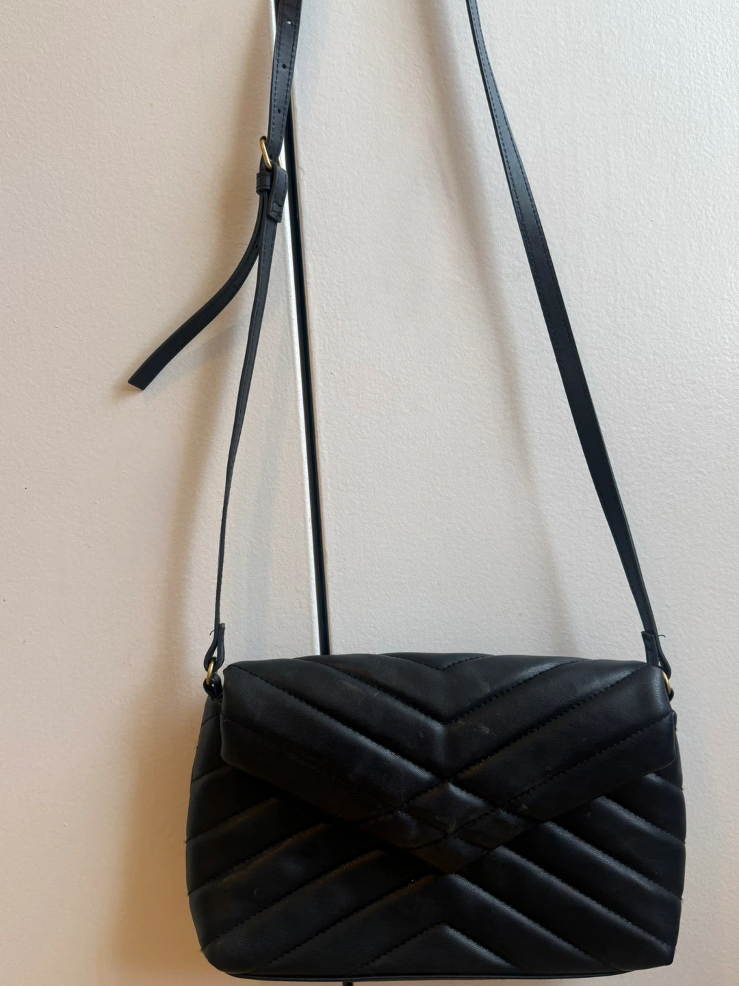 Black Quilted Crossbody Bag