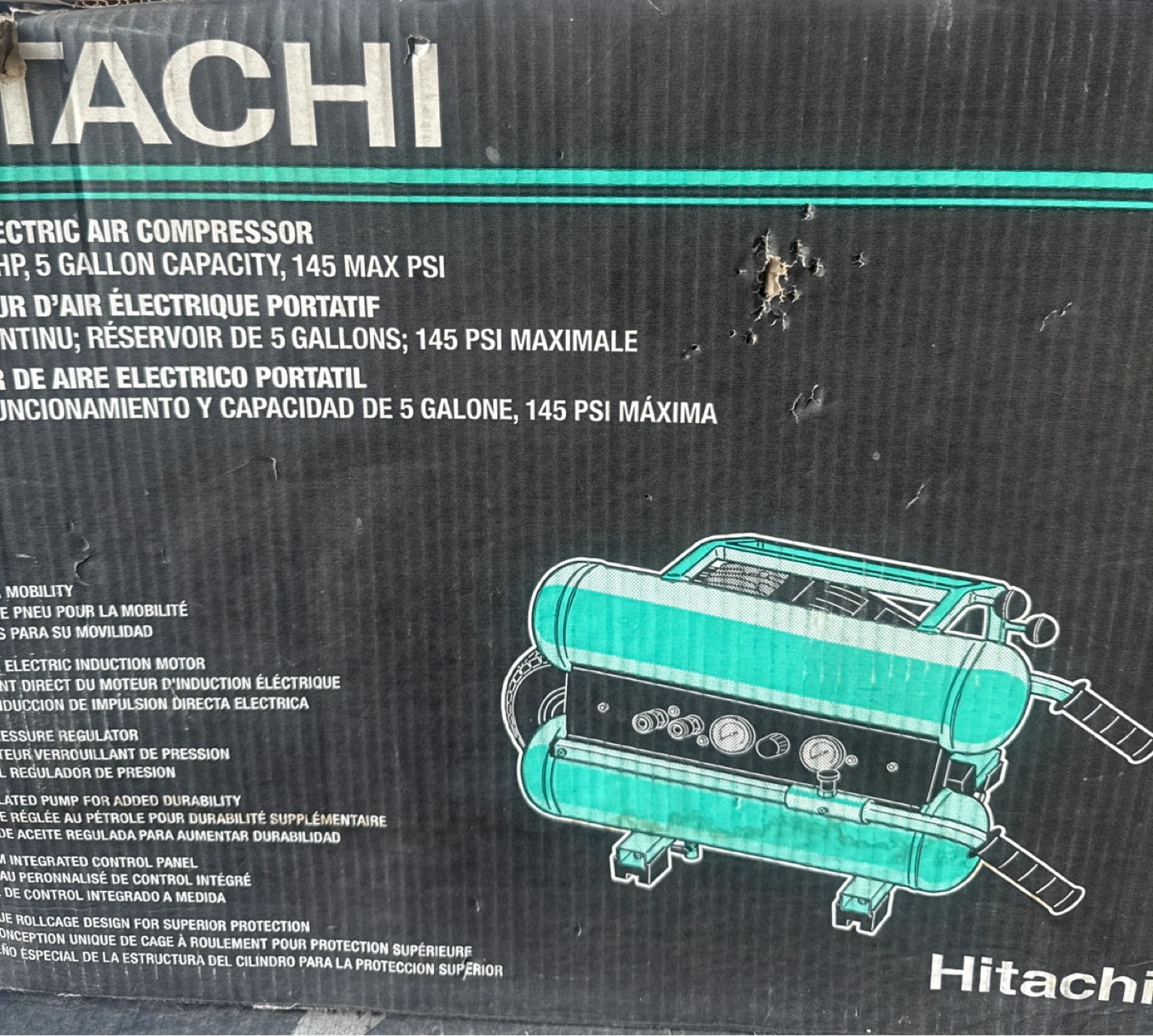 Hitachi Electric Air Compressor 5 Gallon 145 PSI