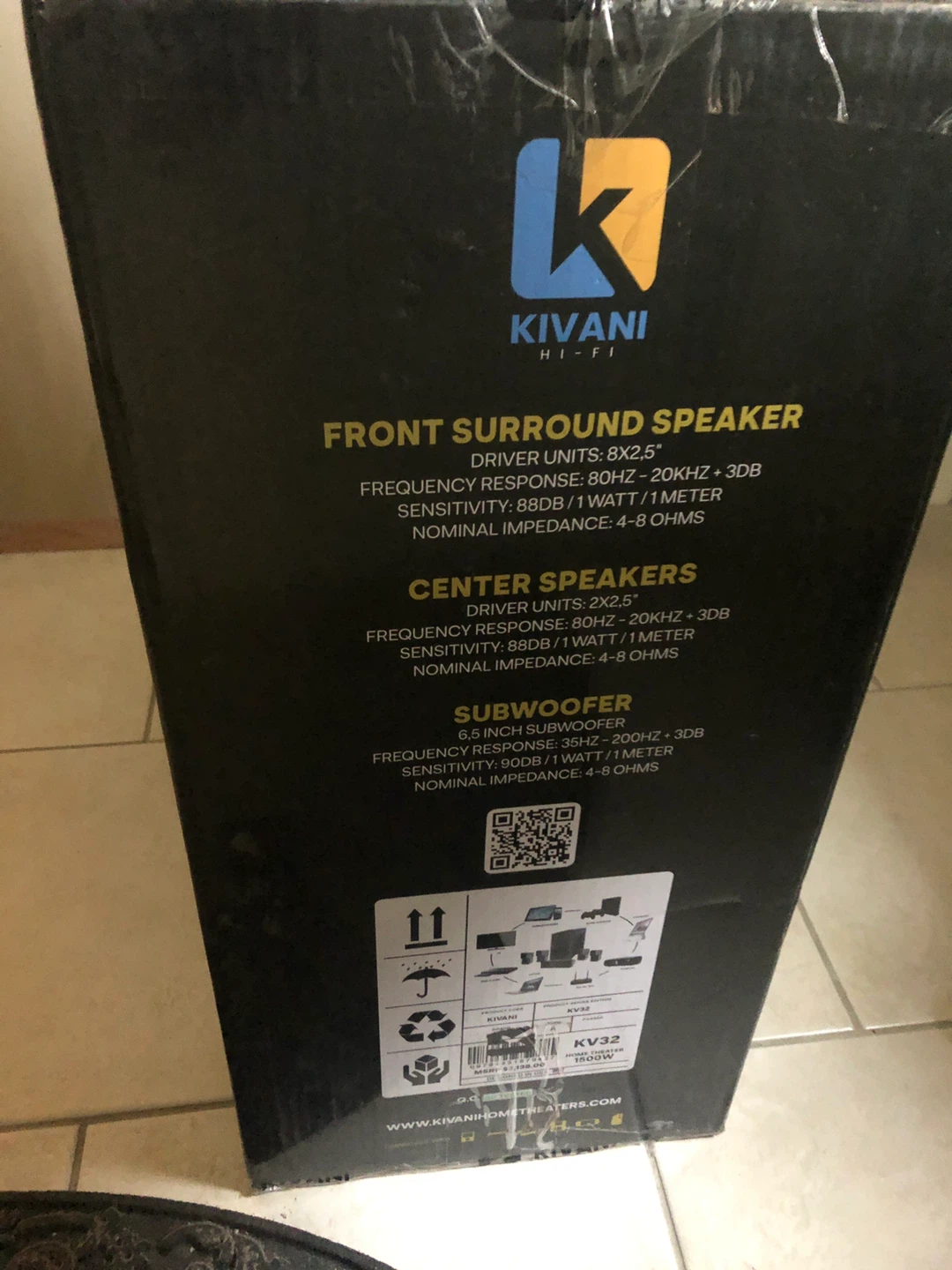 BNIB Kivani KV32 Home Theatre System 1500 W WITH SUBWOOFER New - photo 4
