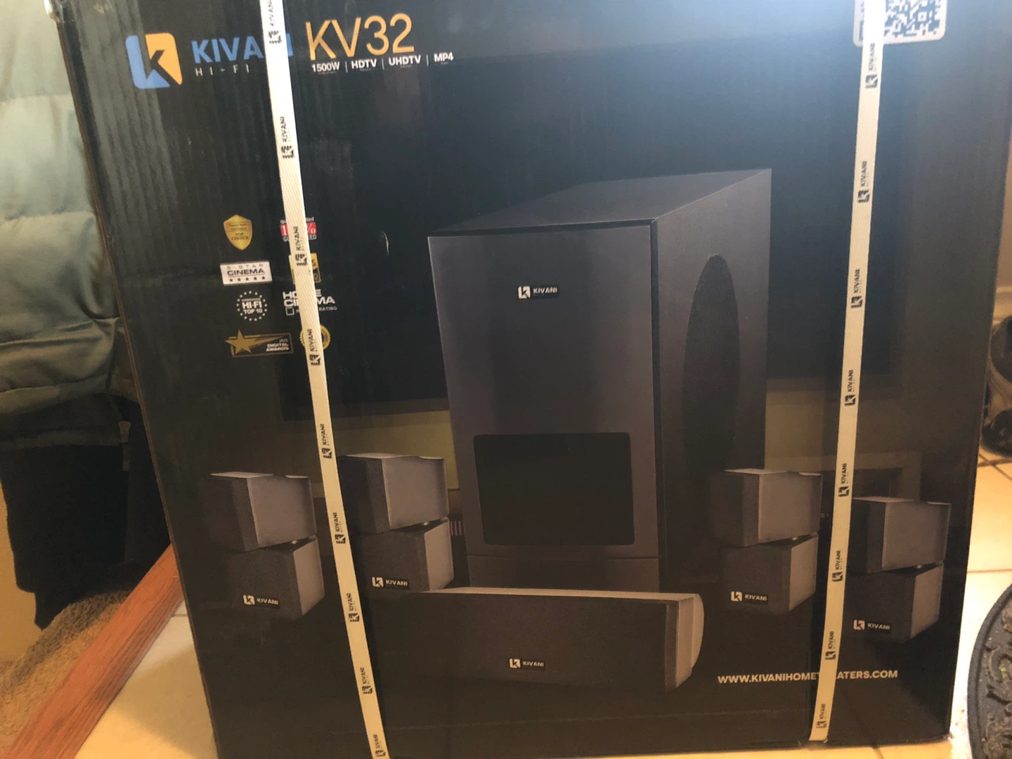 BNIB Kivani KV32 Home Theatre System 1500 W WITH SUBWOOFER New