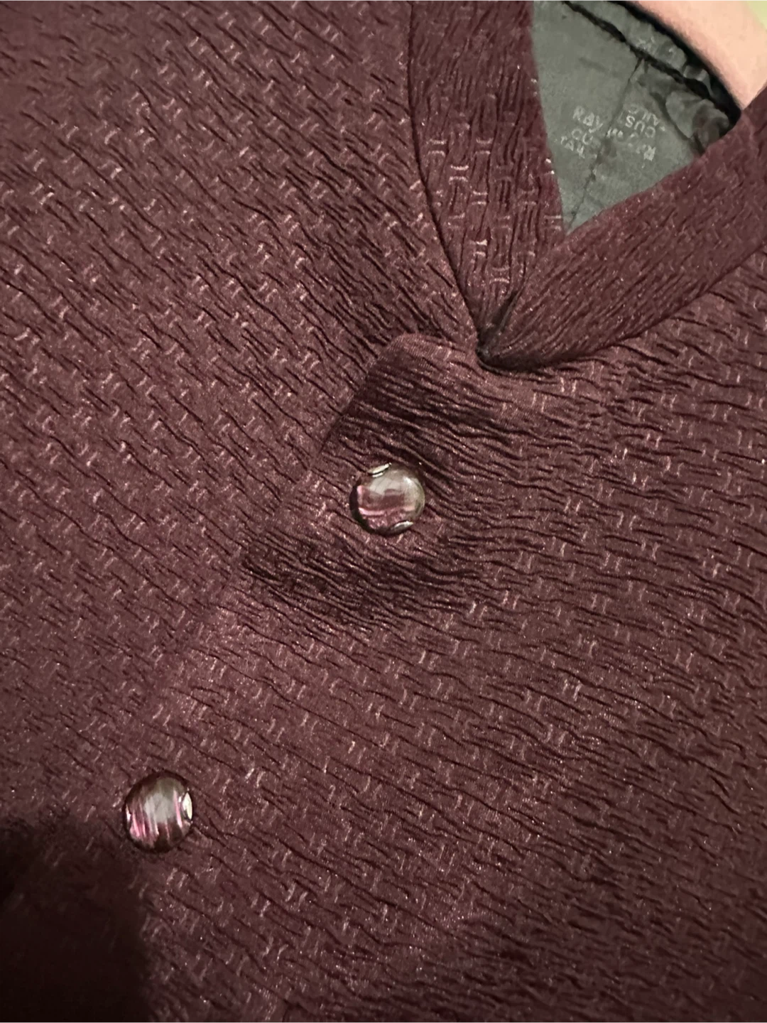 Men's Burgundy Textured Vest - photo 2