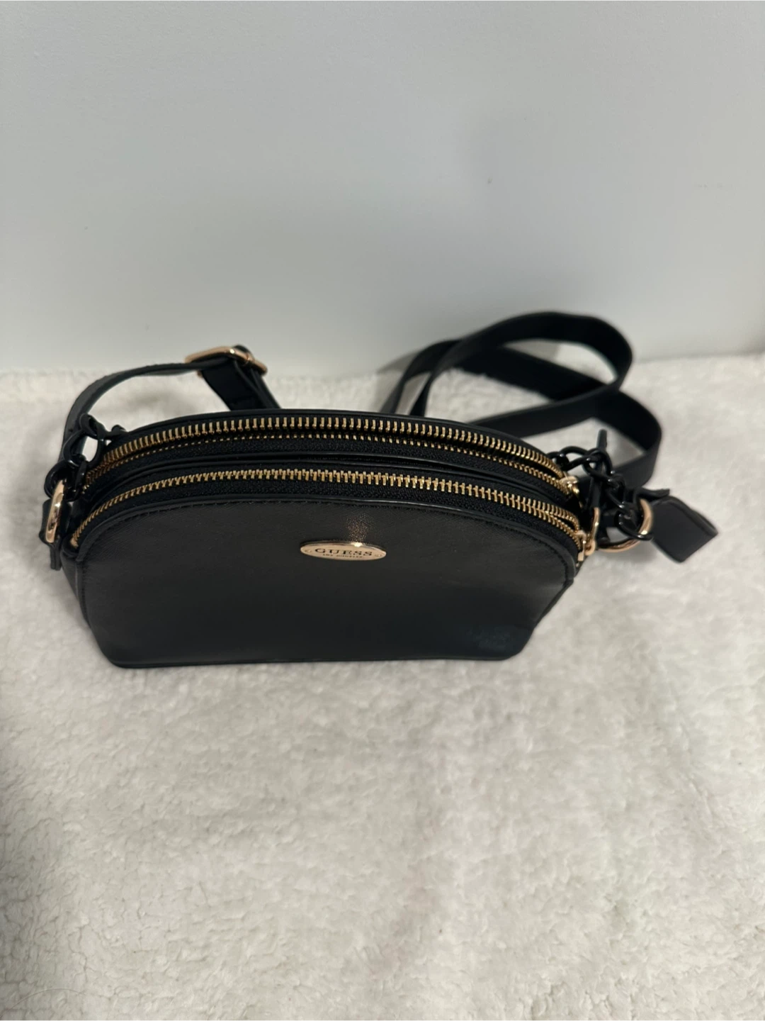 Black GUESS Crossbody Purse with Chain Detail - photo 2