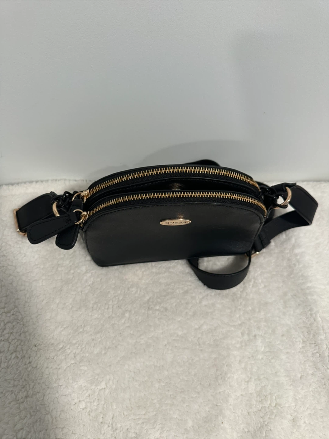 Black GUESS Crossbody Purse with Chain Detail - photo 3