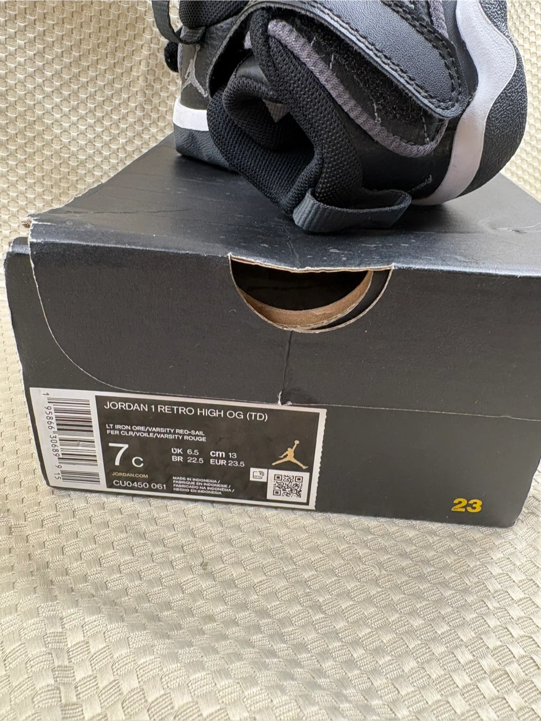 Jordan 1 Retro High OG TD Toddler Shoes Black - photo 5