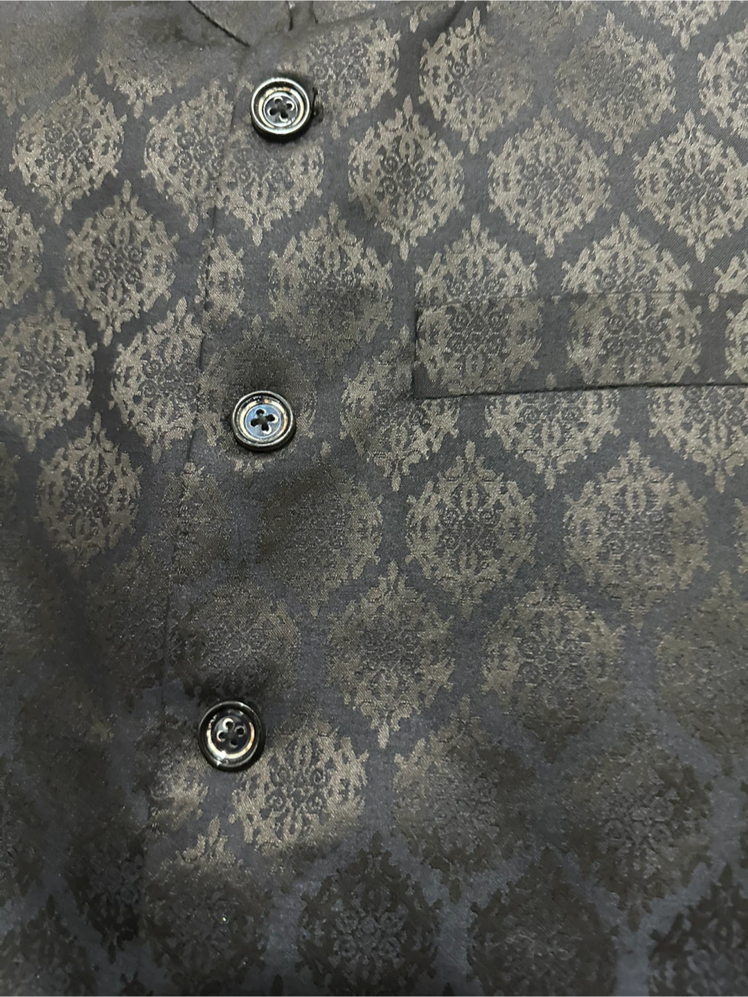 Black Brocade Vest - photo 2