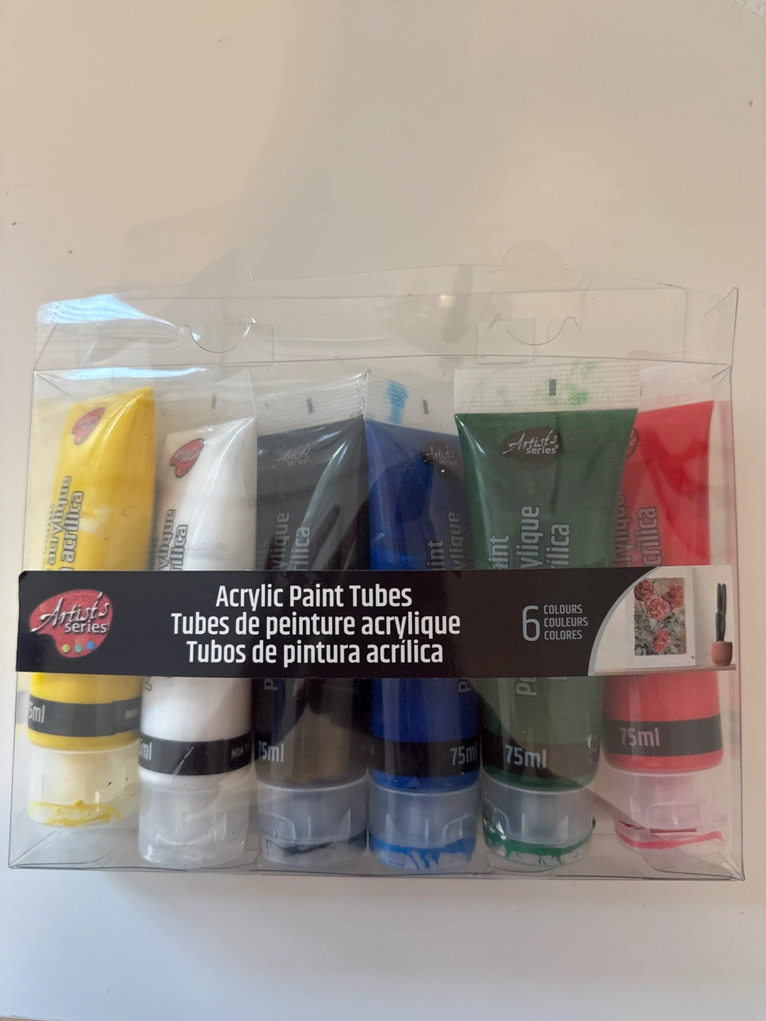 Acrylic Paint Tubes - Set of 6