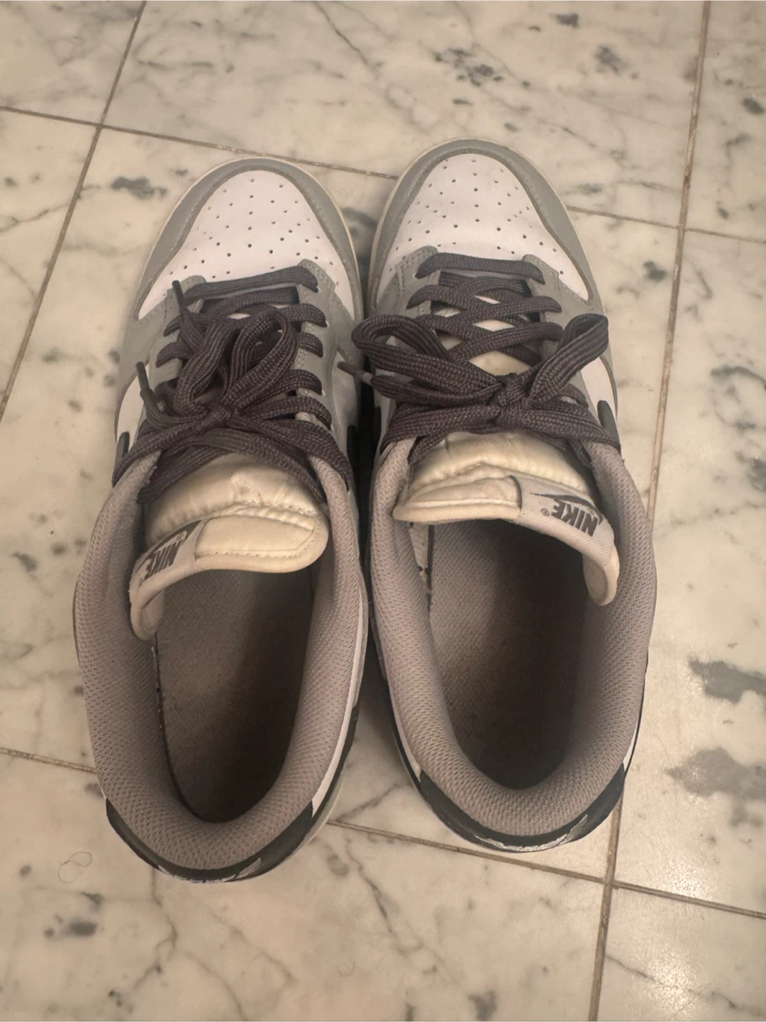 Nike Dunk Low Grey White Sneakers - photo 5