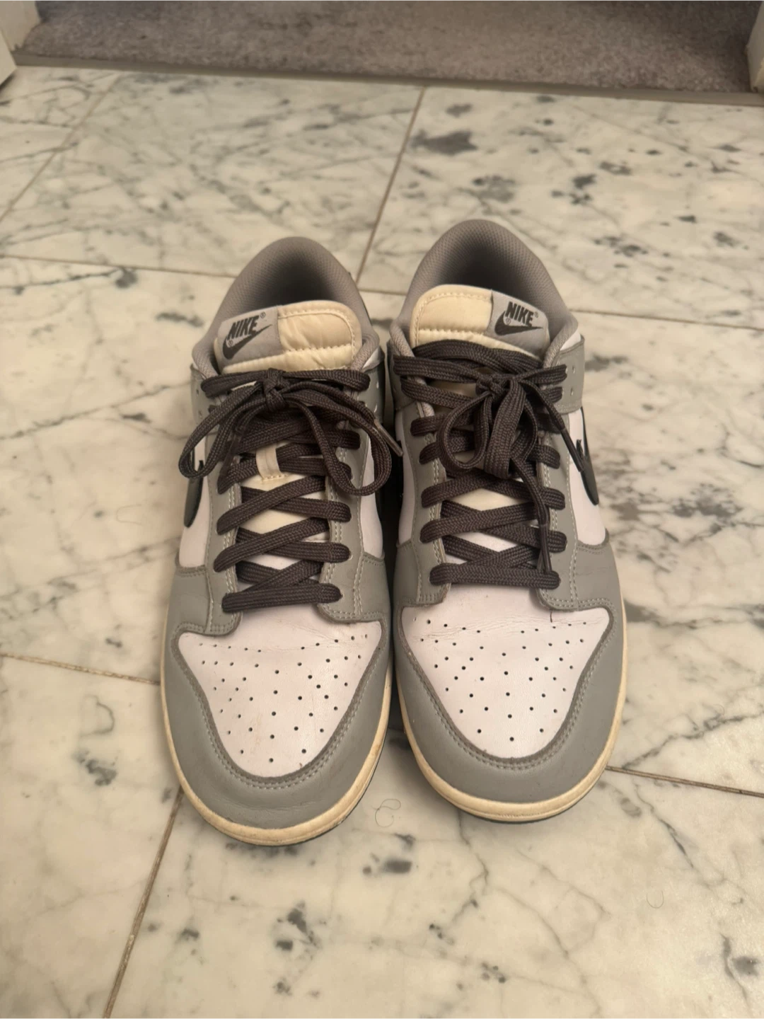 Nike Dunk Low Grey White Sneakers - photo 2